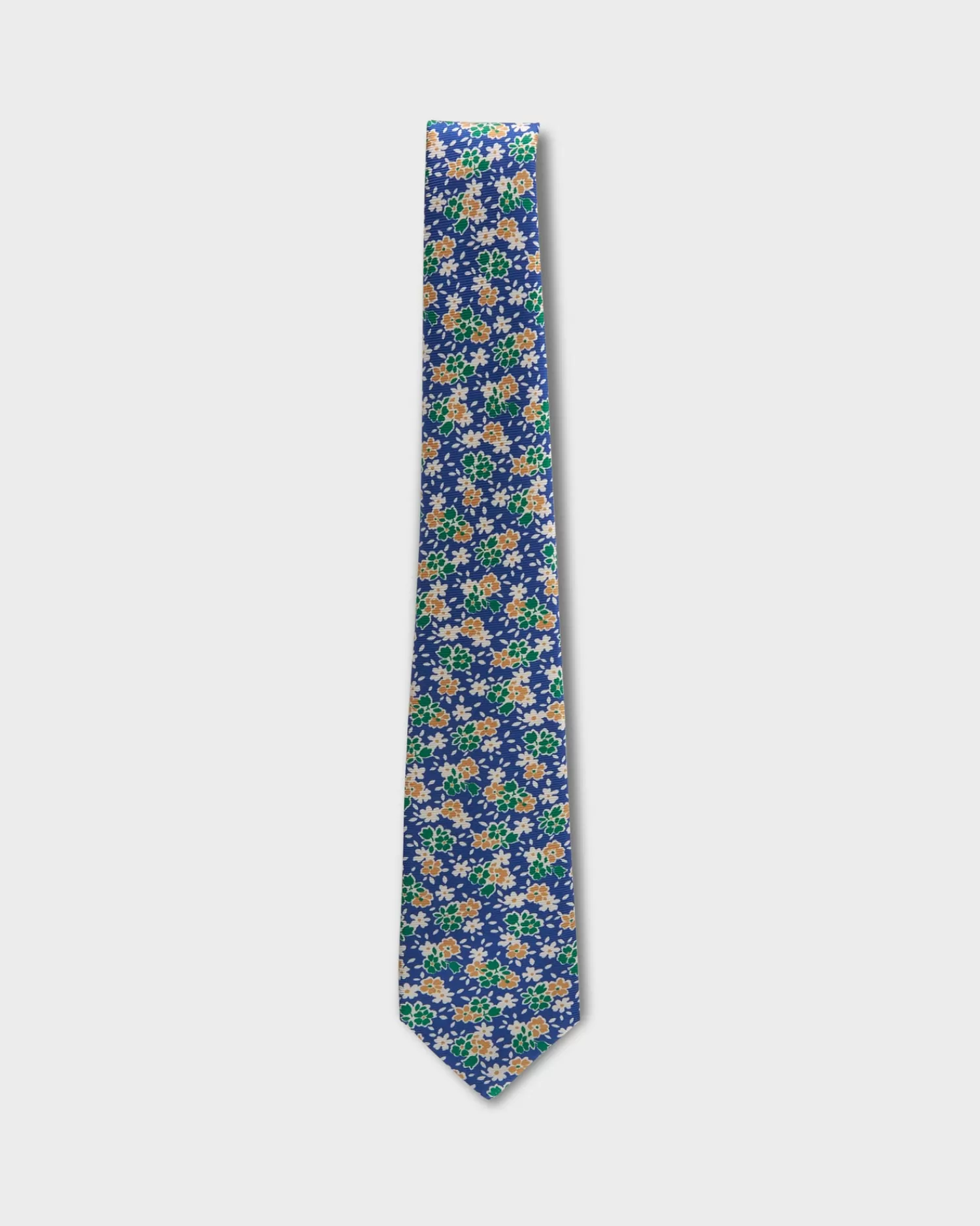 Kiton Blue Green And Yellow Floral Silk Tie^ Ties