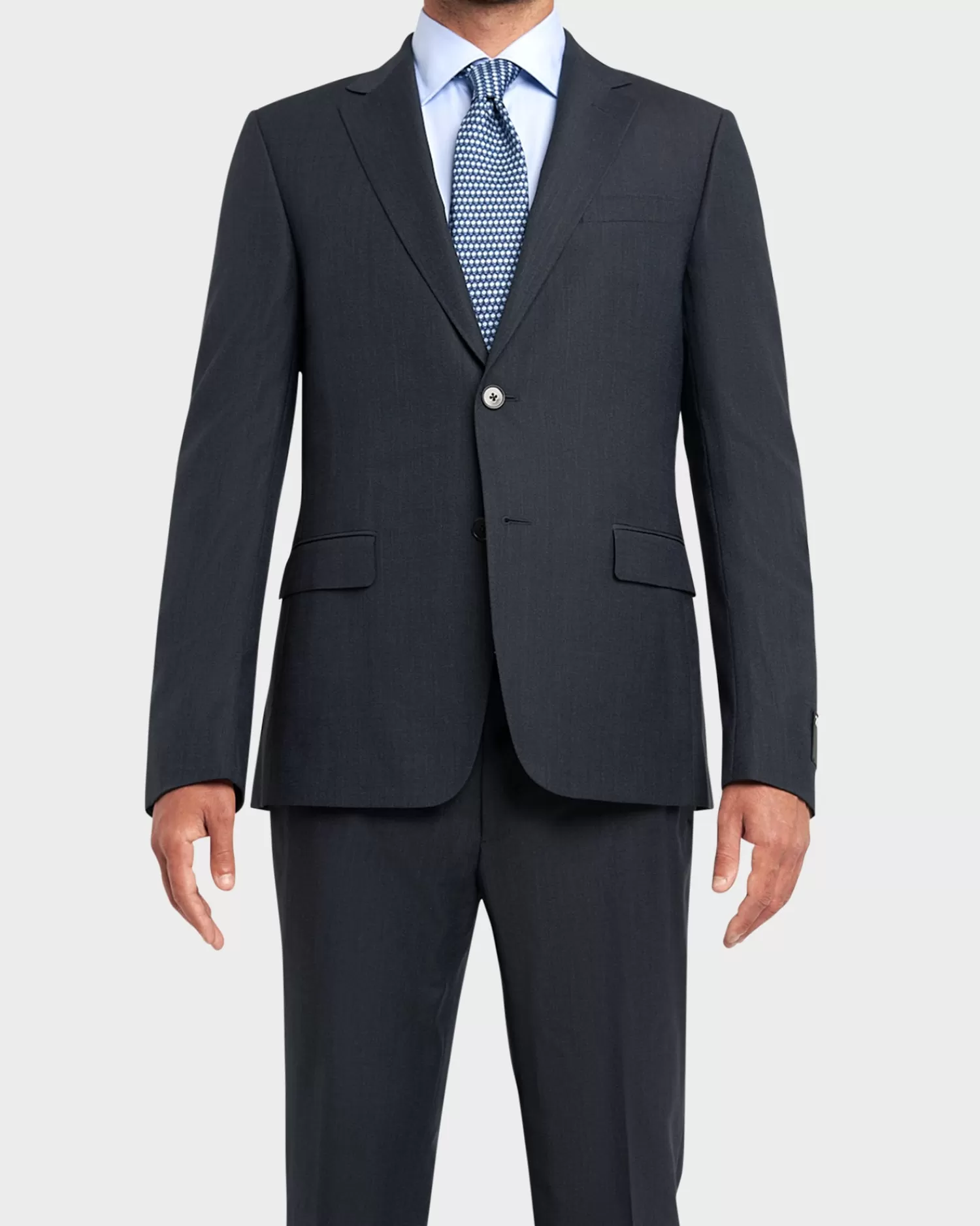 Zegna Blue Grey Wool Suit^ Suiting