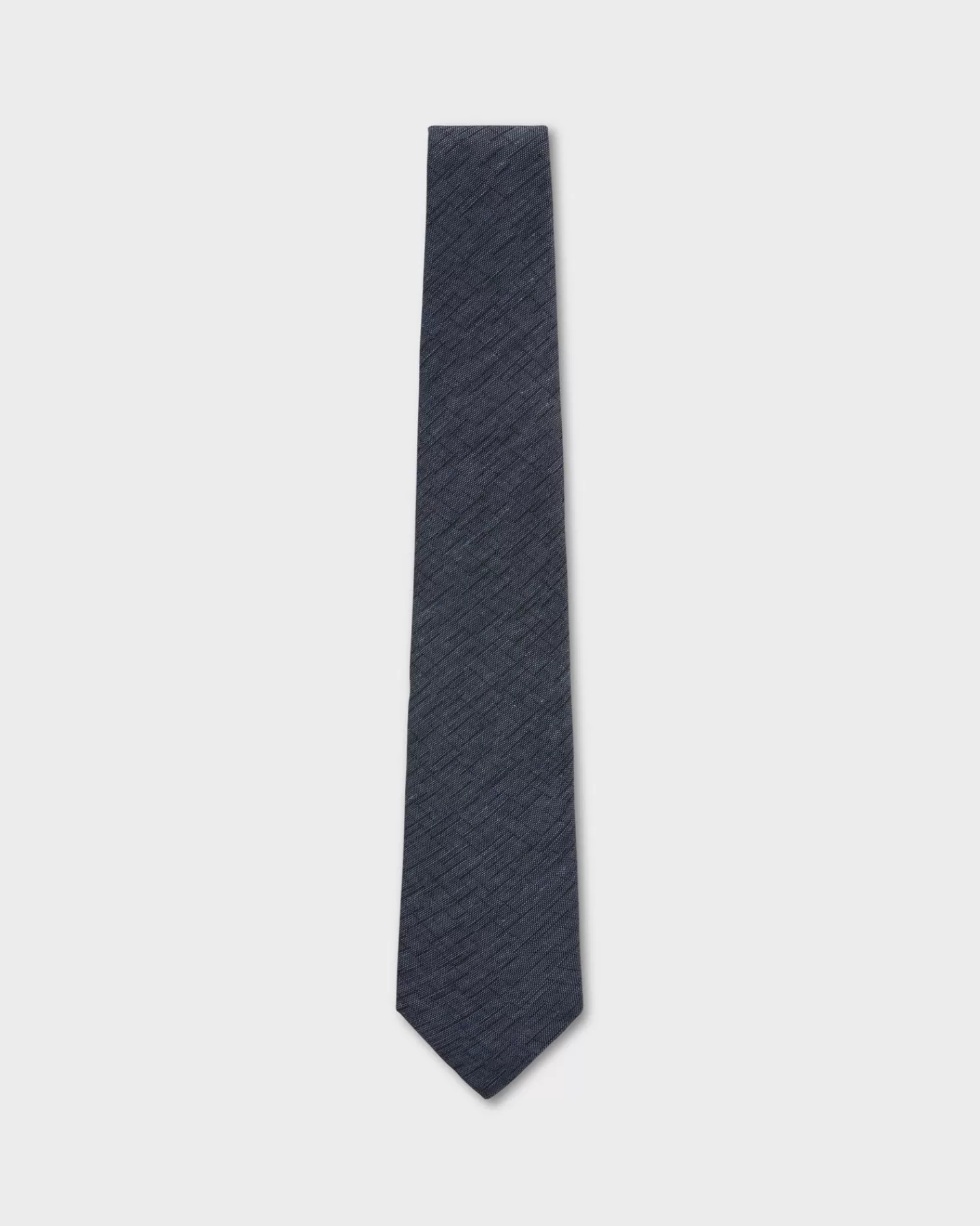 Ermenegildo Zegna Blue Linen And Silk Tie^ Ties