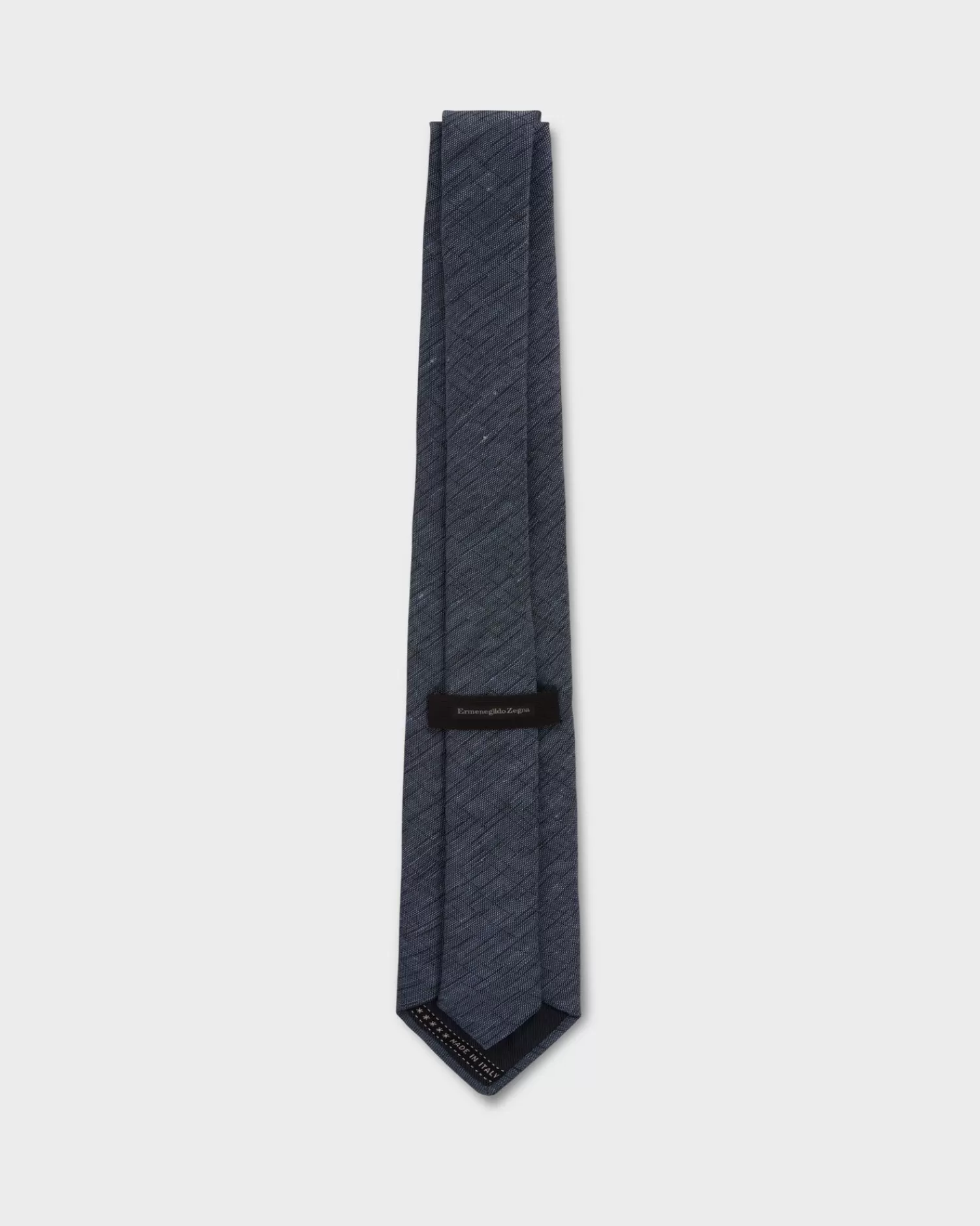 Ermenegildo Zegna Blue Linen And Silk Tie^ Ties