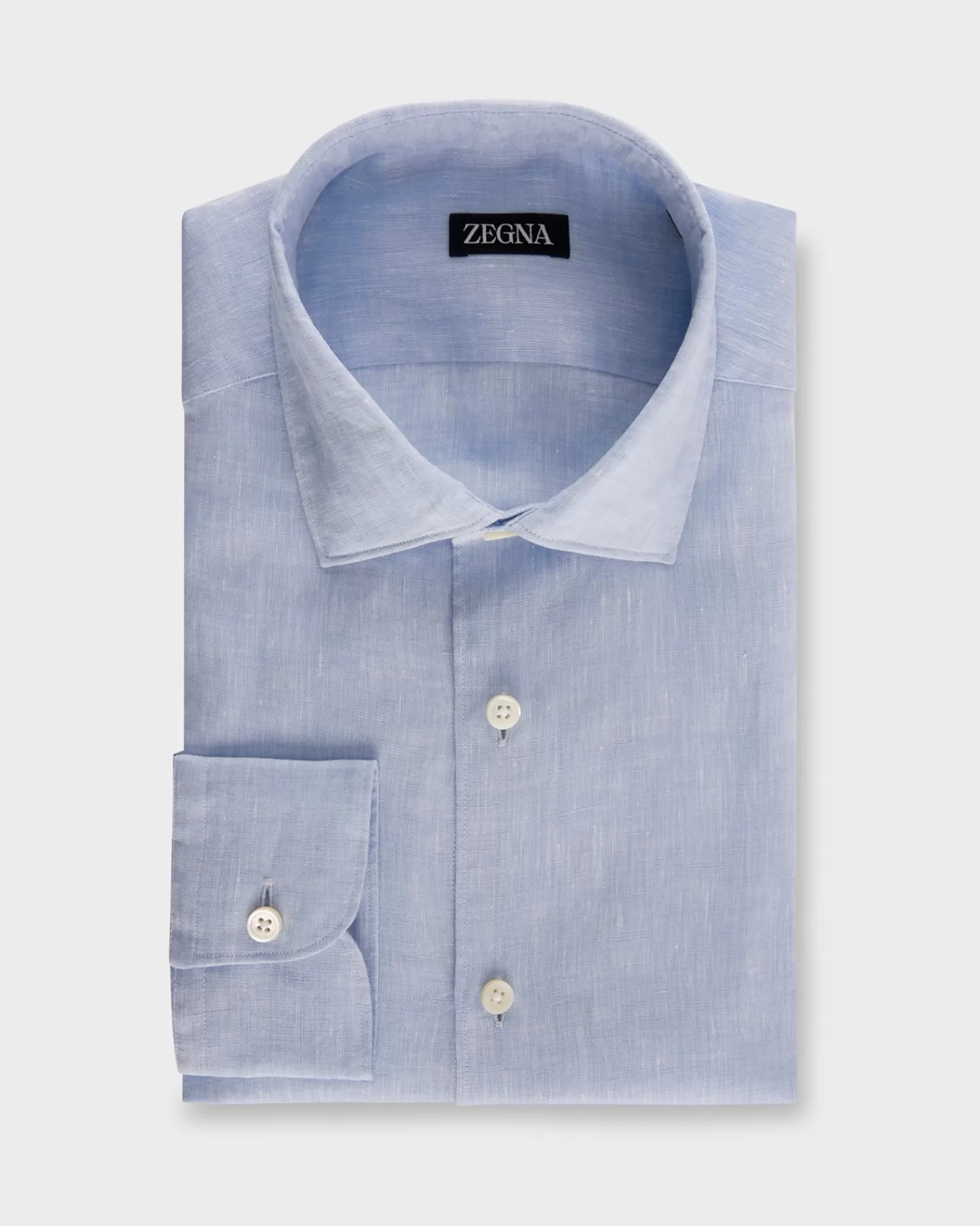 Zegna Blue Linen Shirt^ Casual Shirts