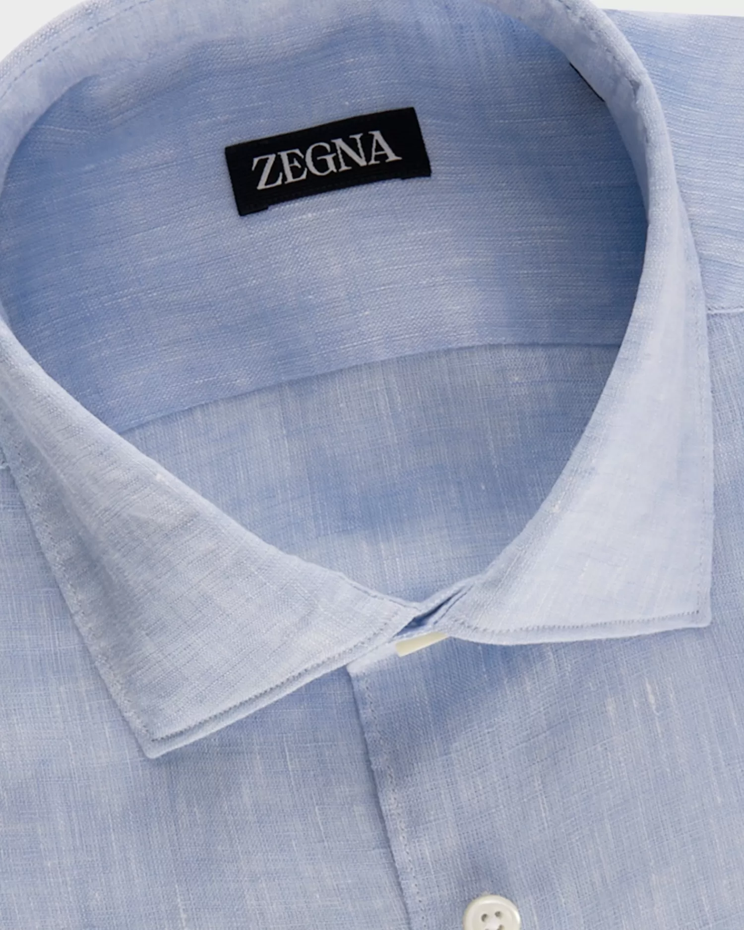 Zegna Blue Linen Shirt^ Casual Shirts