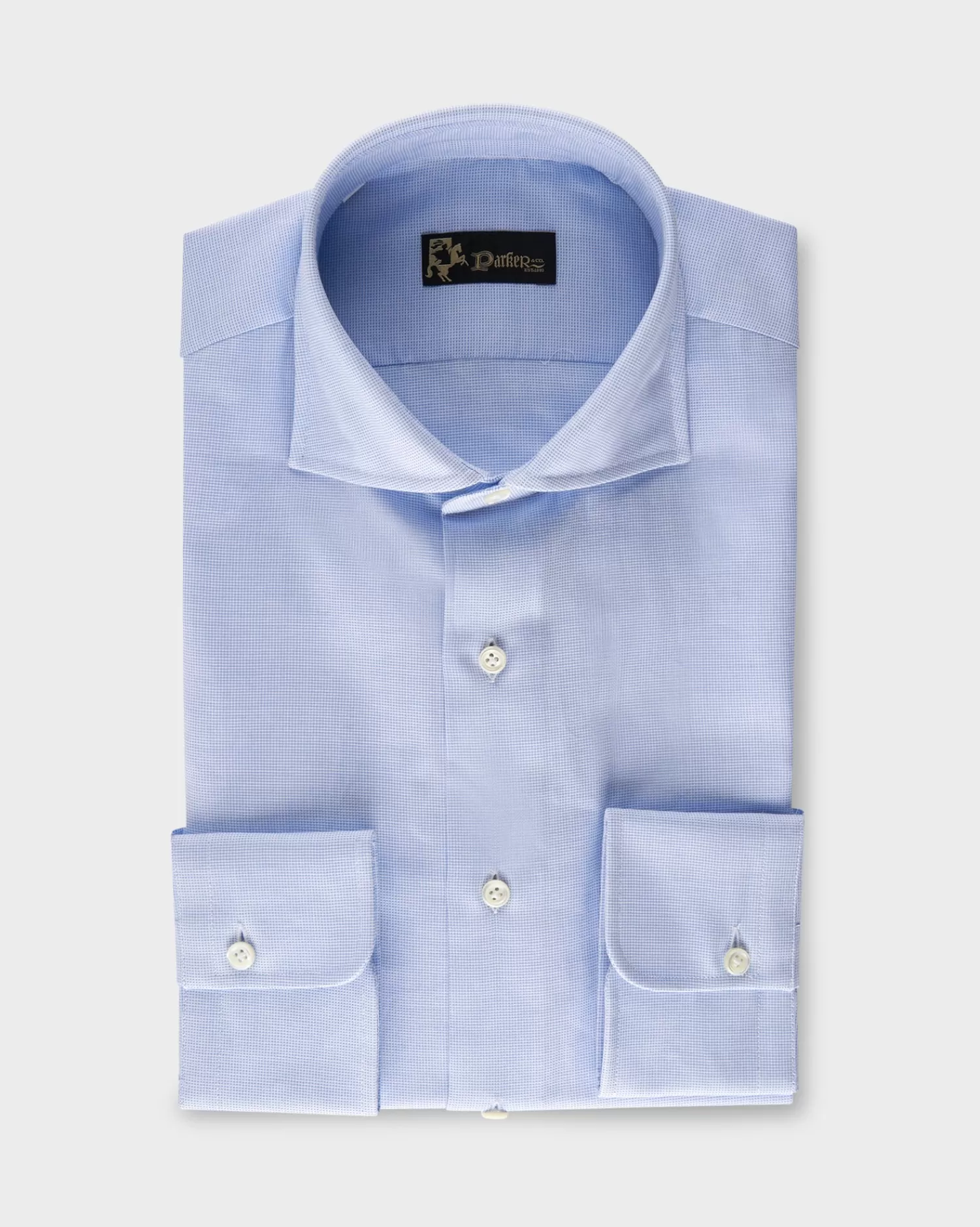 * Blue Micro Texture Cotton Shirt^ Business Shirts