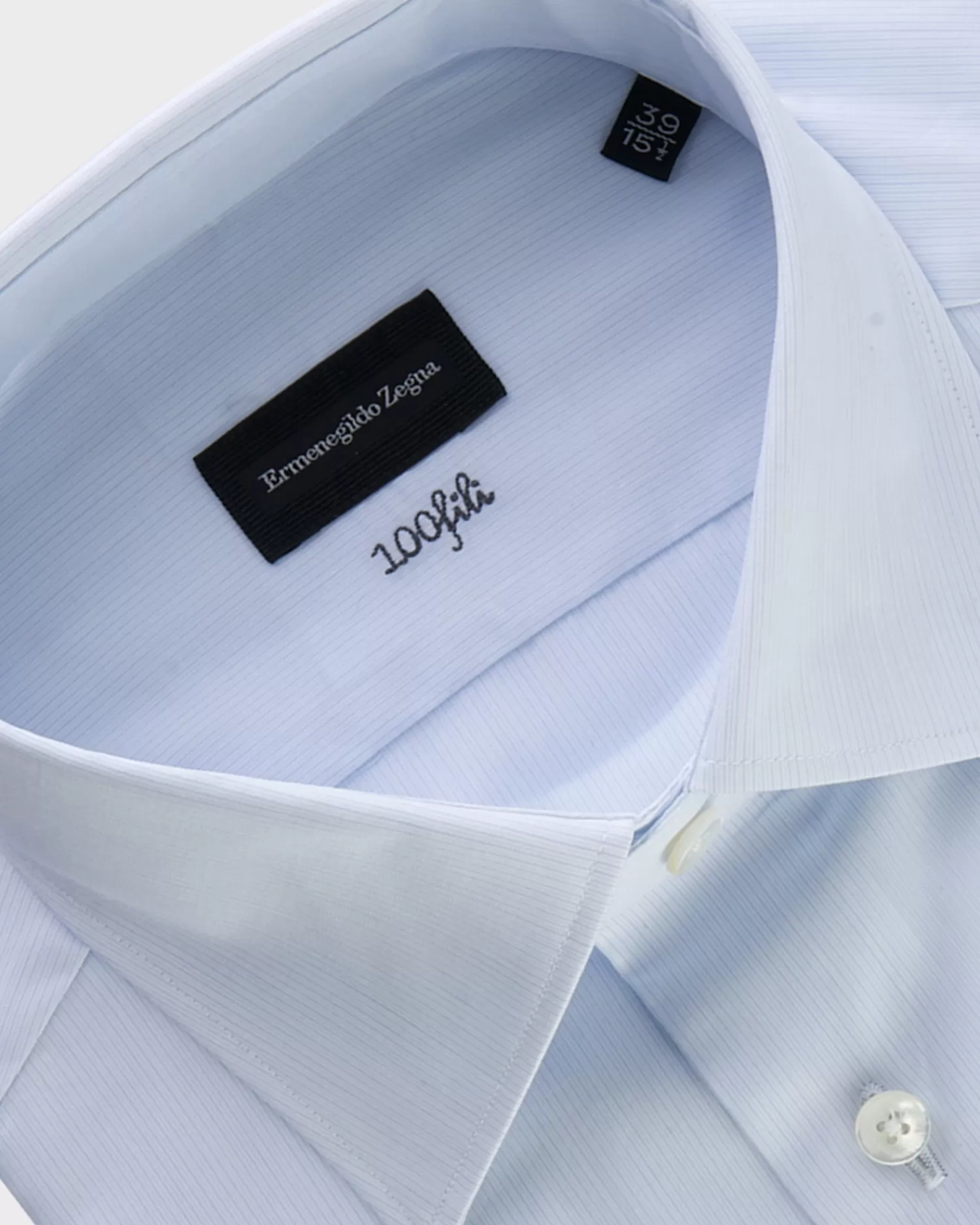 Ermenegildo Zegna Blue Microstripe 100 Fili Cotton Milano Shirt^ Business Shirts