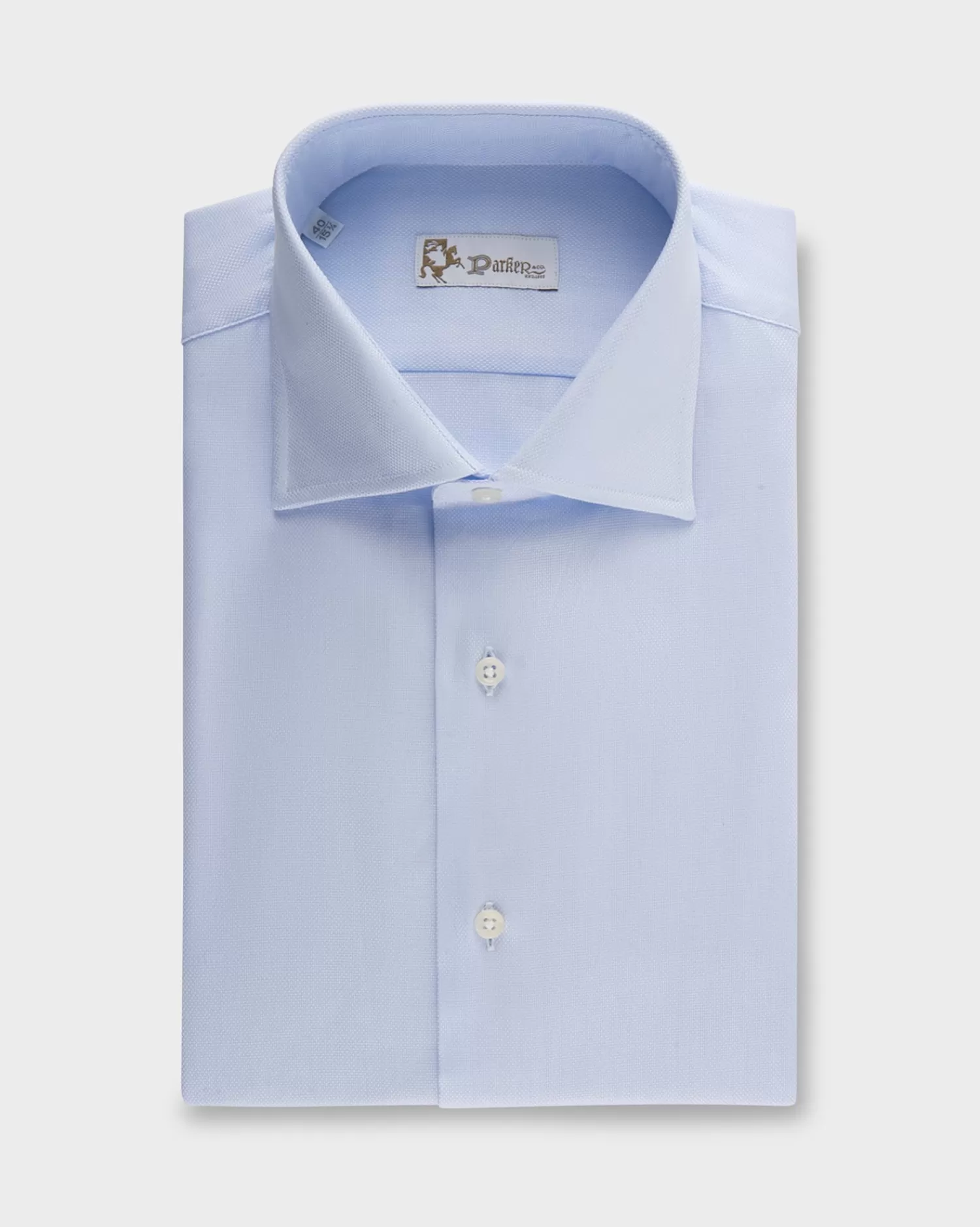 * Blue Oxford Weave Cotton Shirt^ Business Shirts