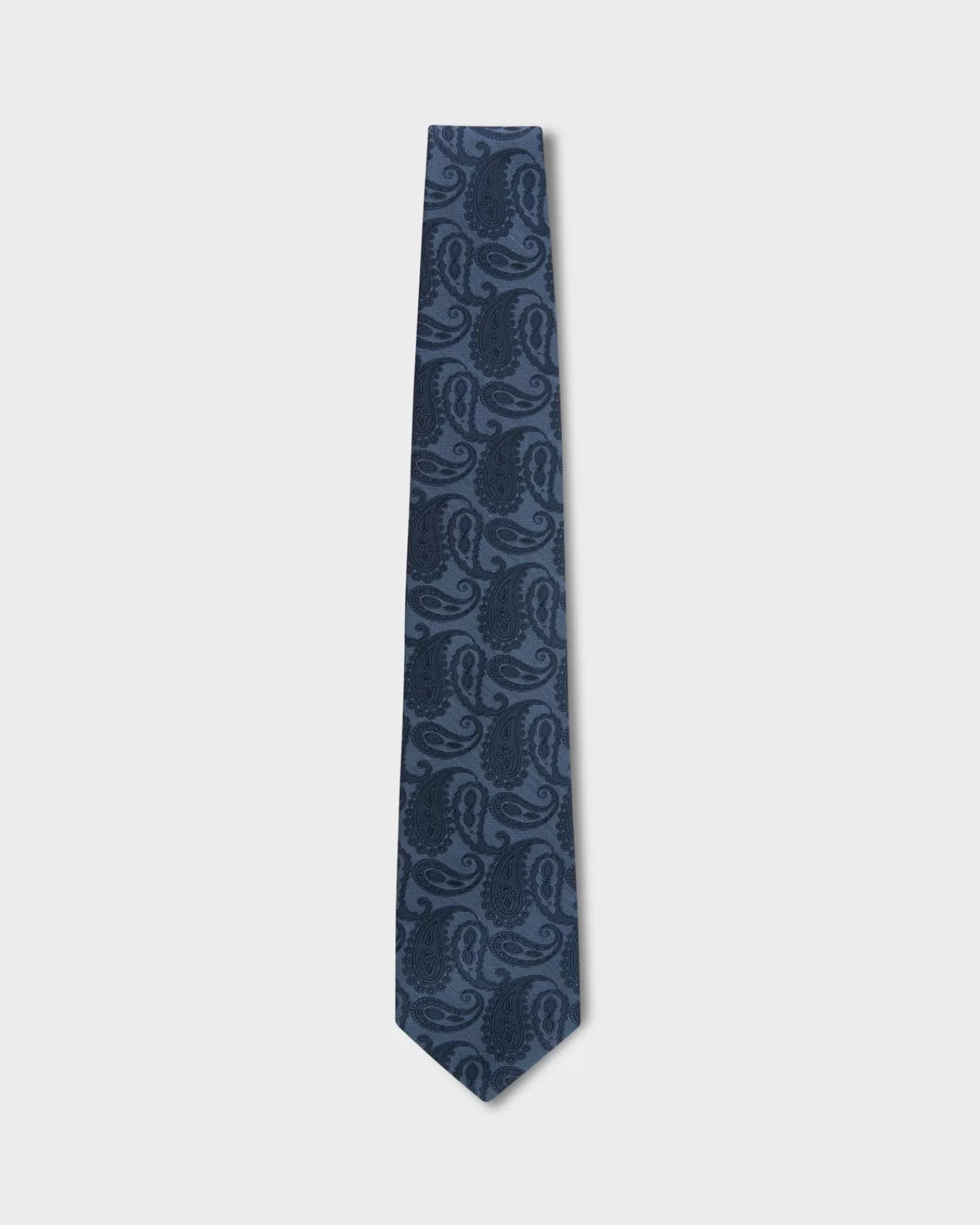 Brioni Blue Paisley Silk Tie^ Ties