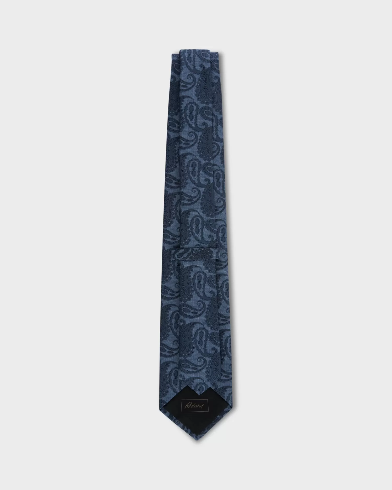 Brioni Blue Paisley Silk Tie^ Ties