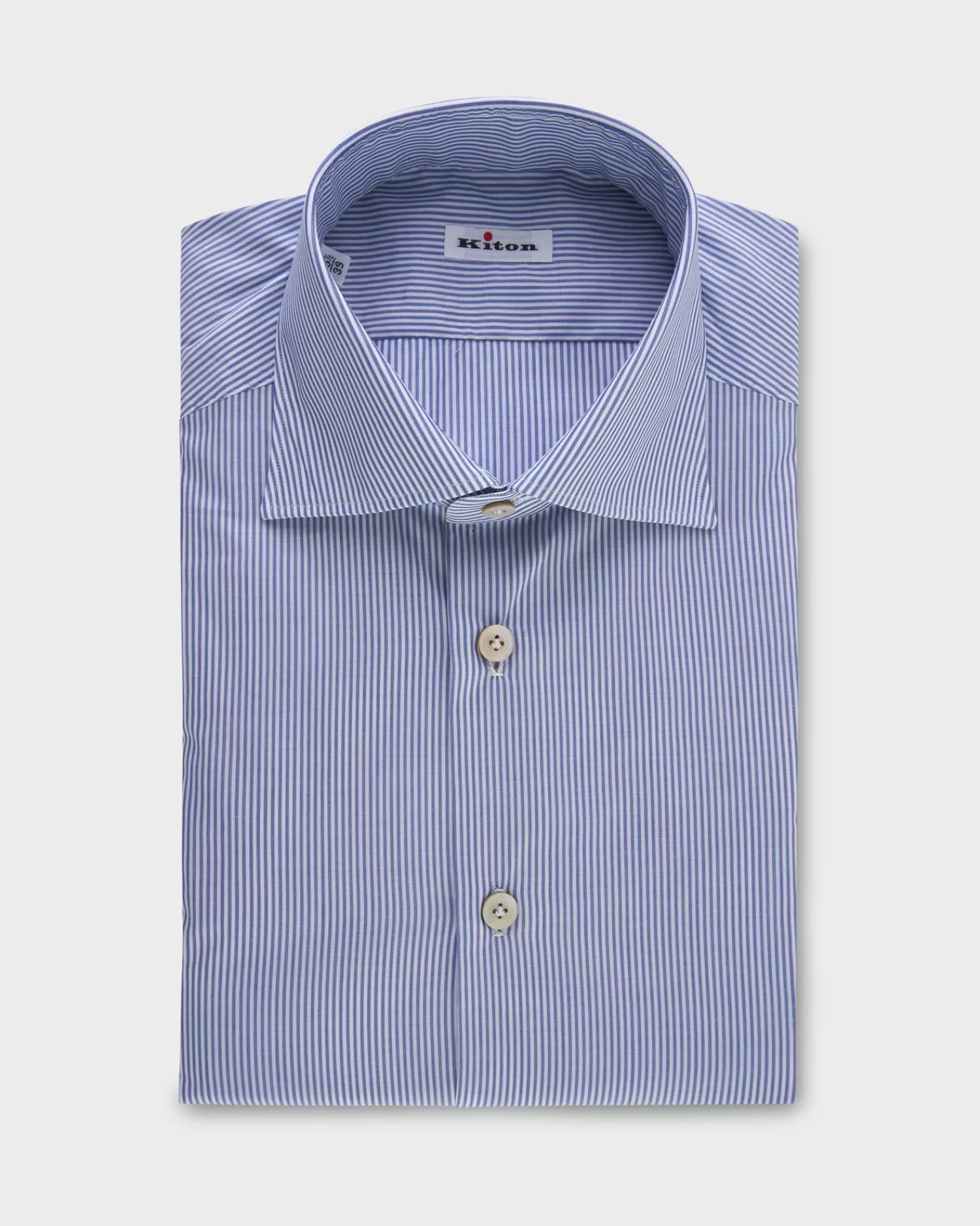 Kiton Blue Pinstripe Cotton Shirt^ Casual Shirts