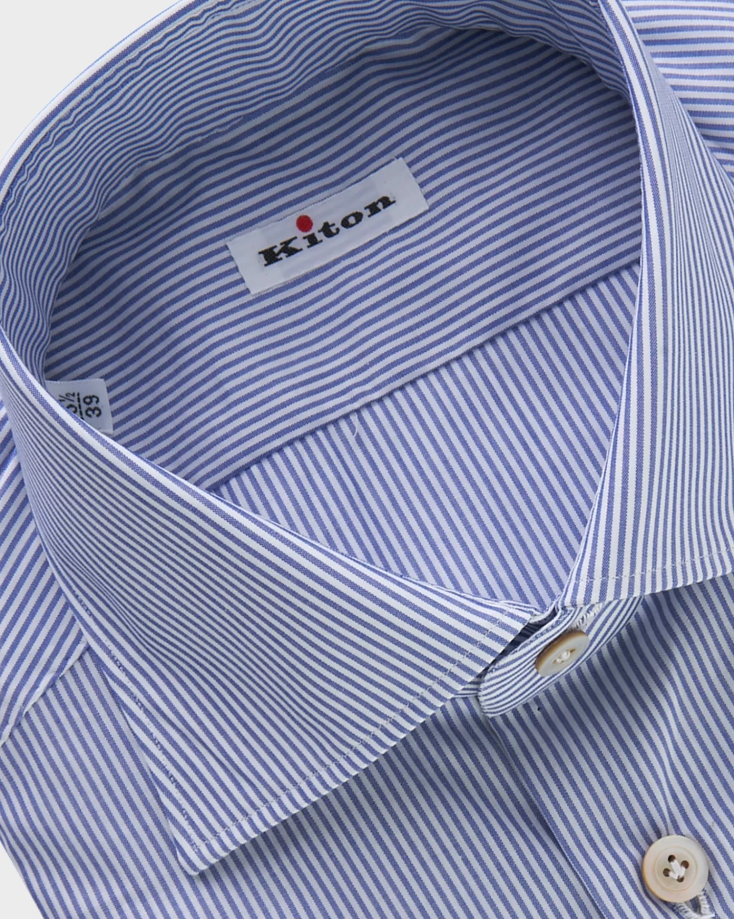 Kiton Blue Pinstripe Cotton Shirt^ Casual Shirts