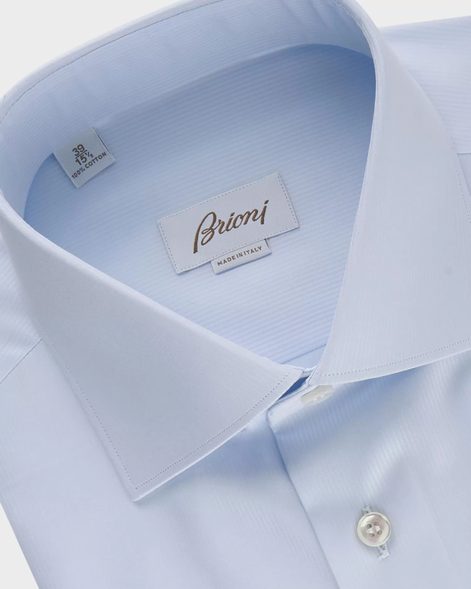 Brioni Blue Self Stripe French Cuff Cotton Shirt^ Business Shirts