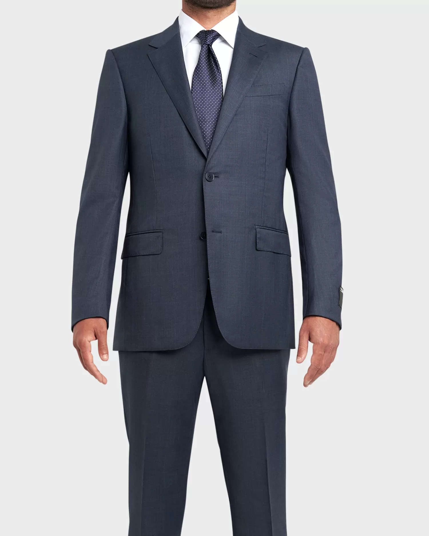 Zegna Blue Twill Multi Season Wool Suit^ Suiting