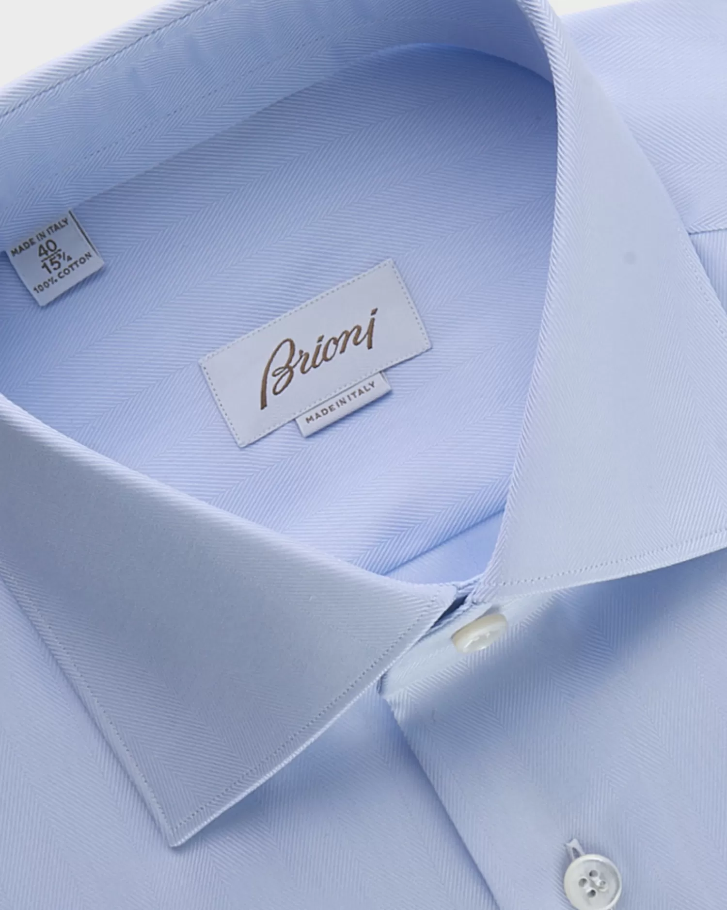 Brioni Blue Ventiquattro Cotton Twill French Cuff Shirt^ Business Shirts