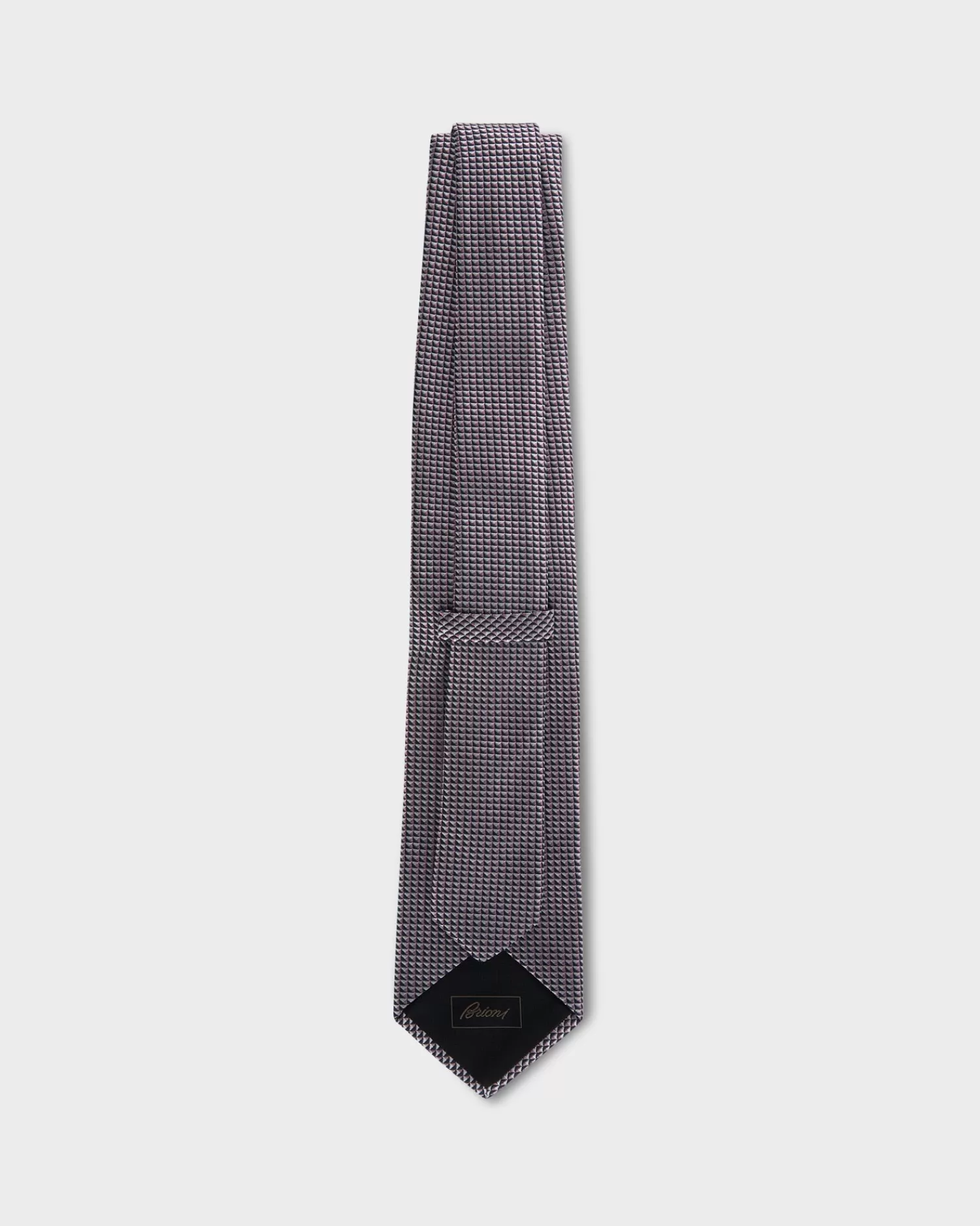 Brioni Blue With Pink Textured Silk Tie^ Ties