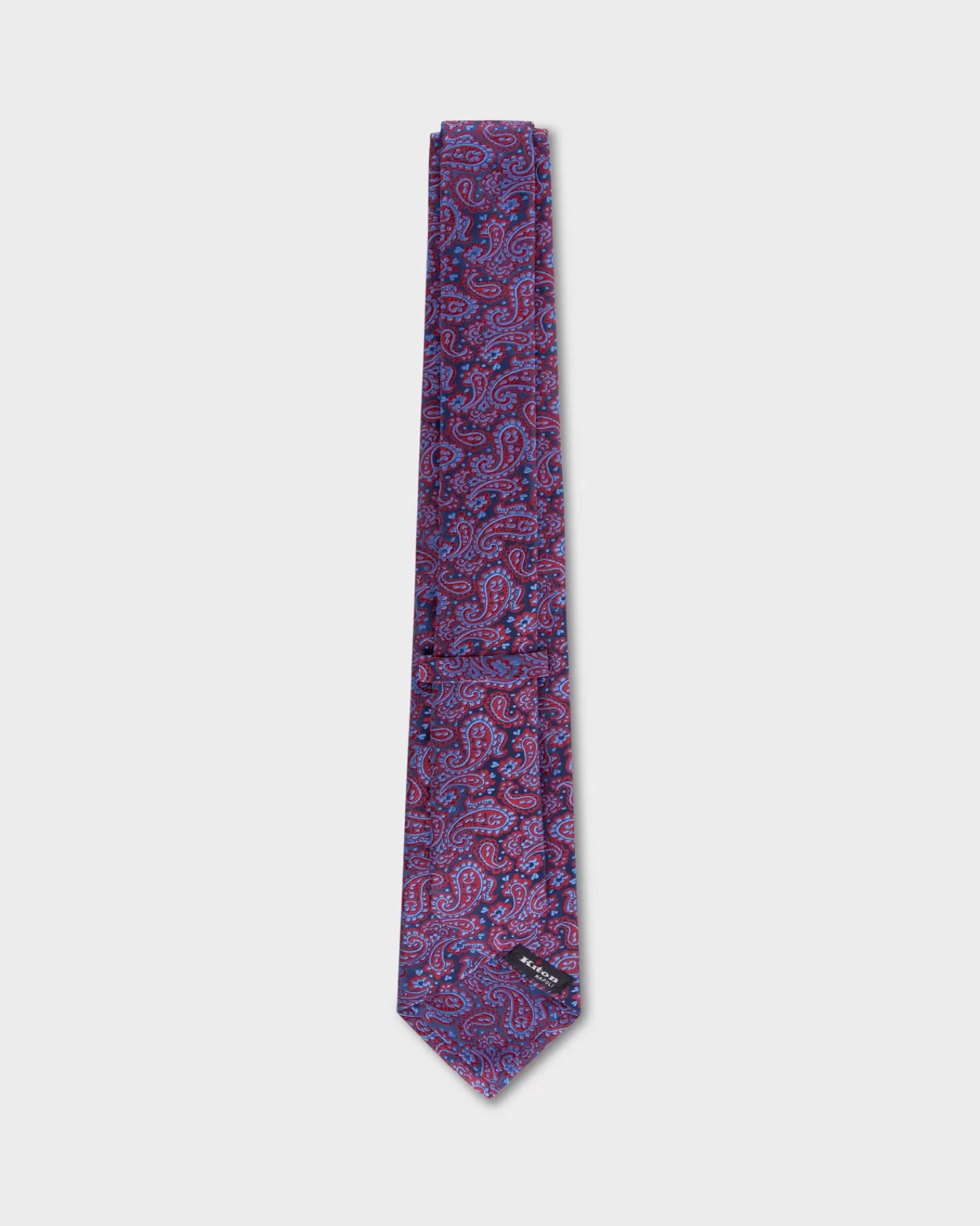 Kiton Blue With Red Paisley Tie^ Ties