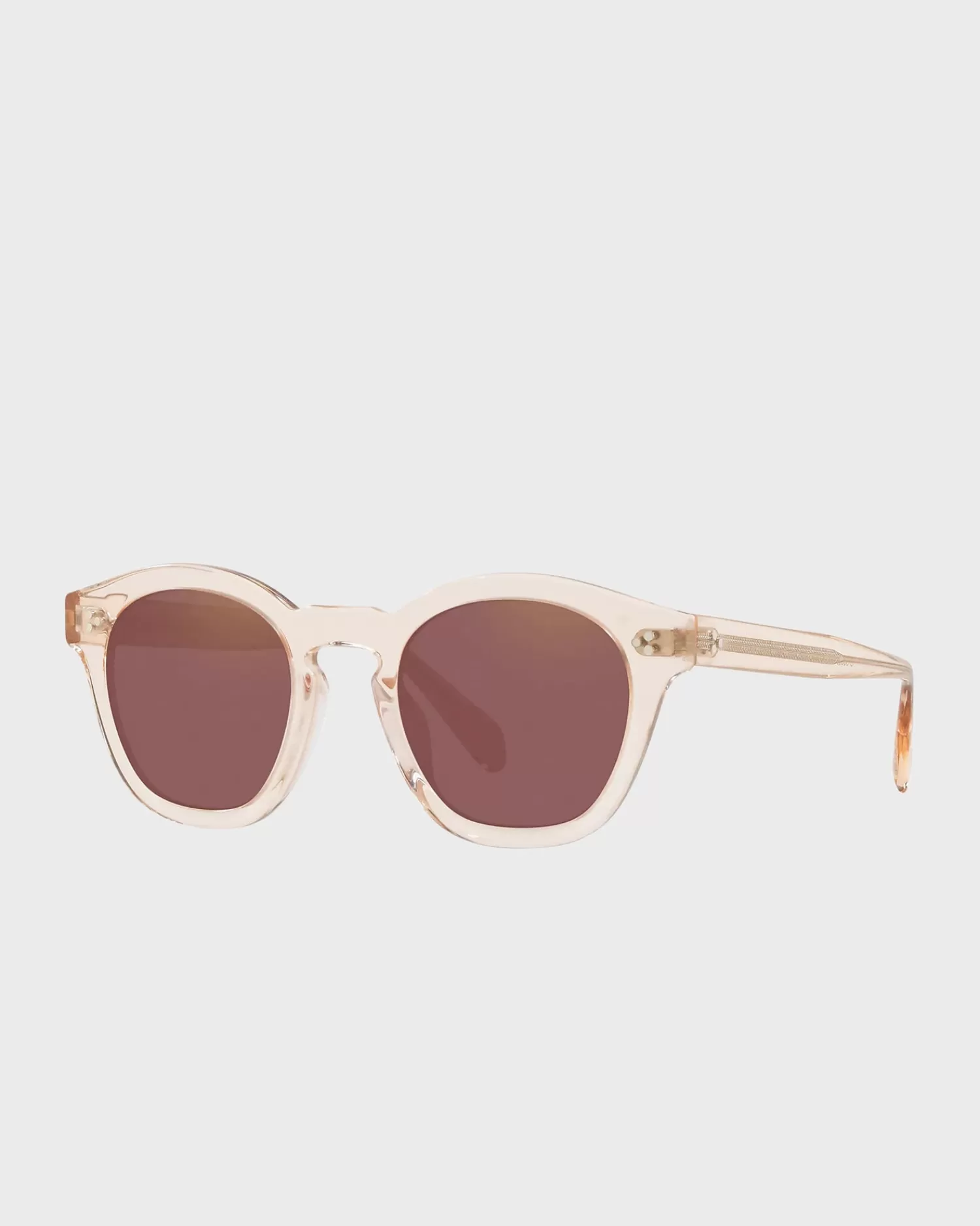 Oliver Peoples Boudreau L.A Light Silk With Burgundy Gold Mirror^ Sunglasses