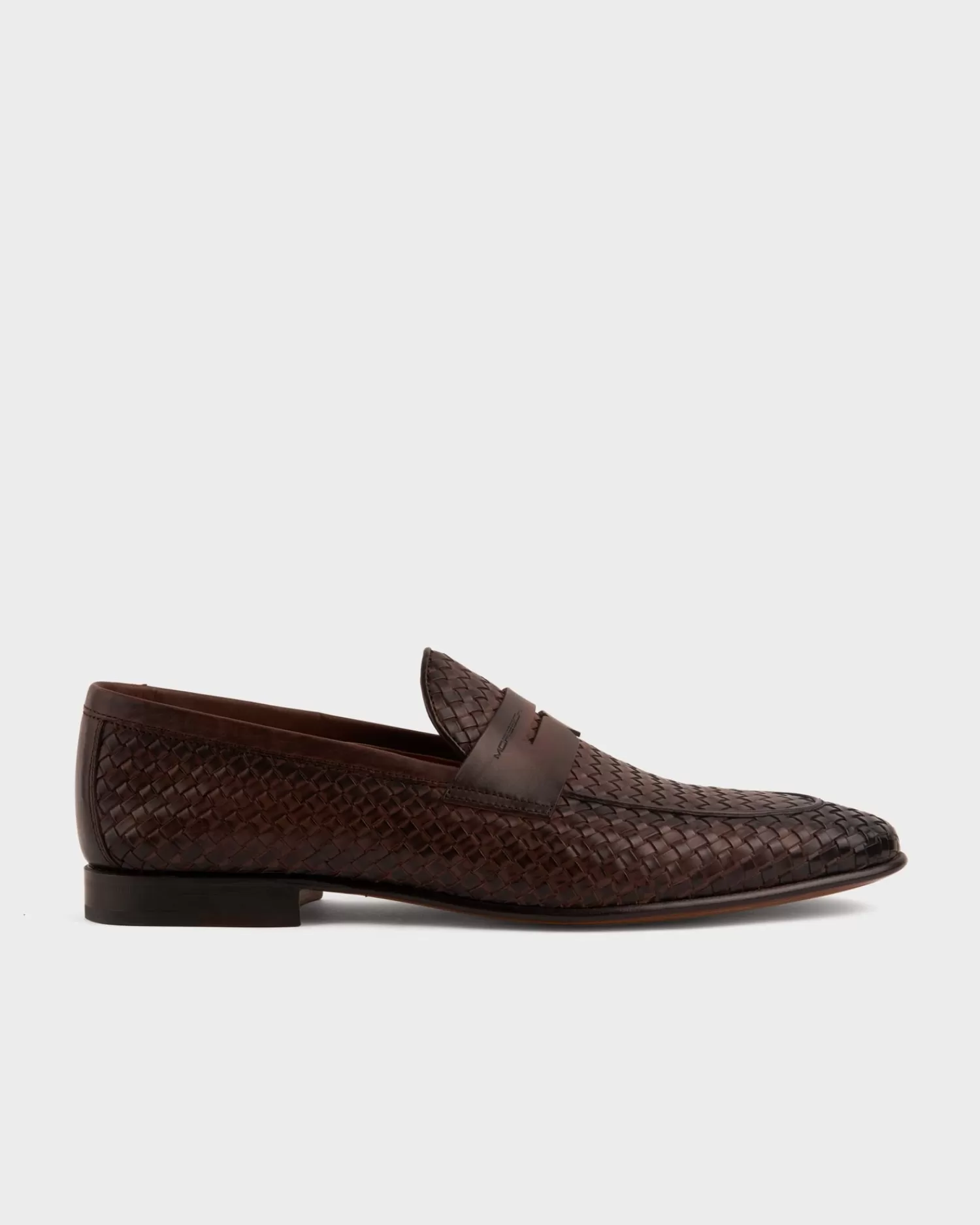 Moreschi Brown Agadir Woven Leather Loafer^ Loafers