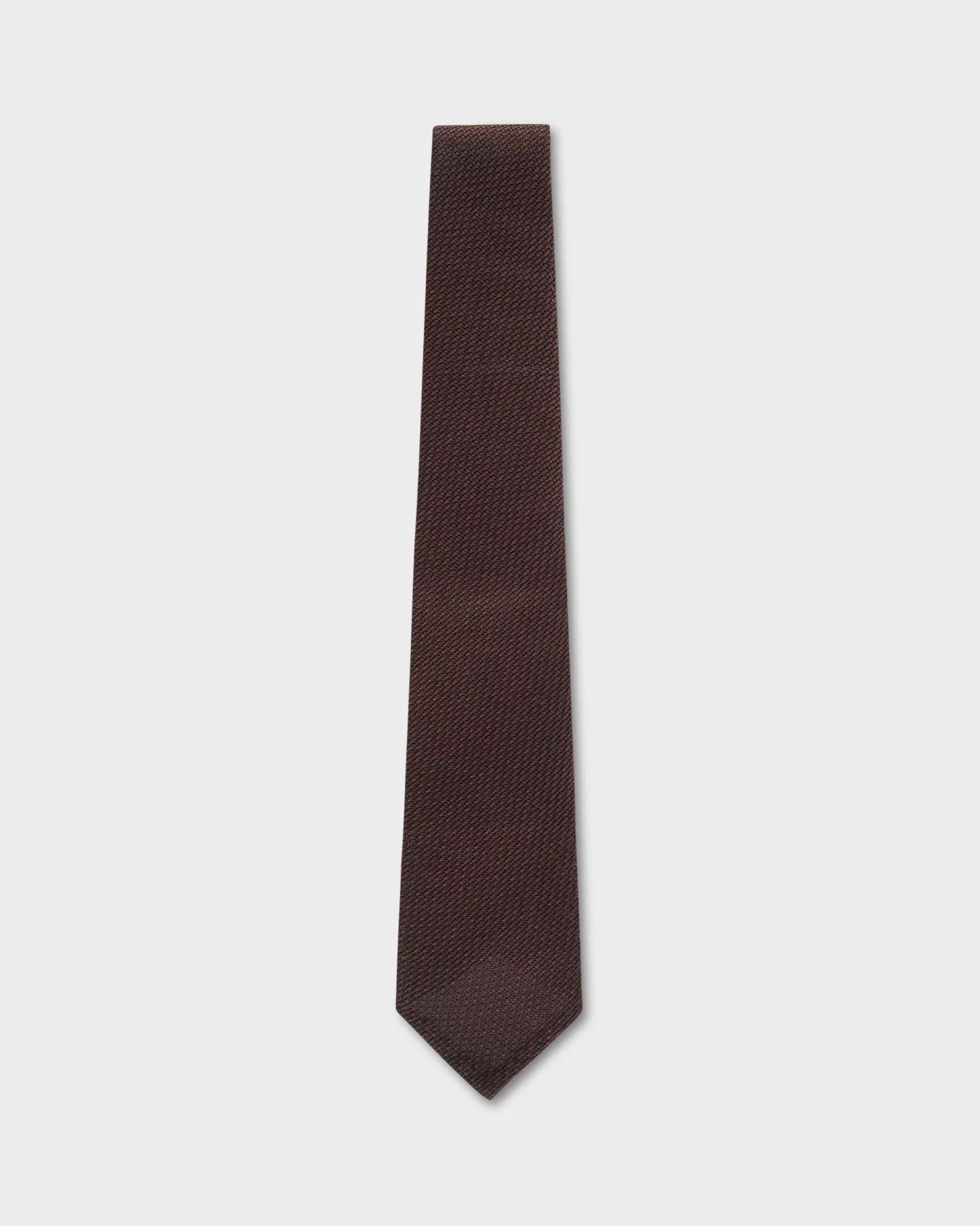 Canali Brown And Navy Silk Gauze Tie^ Ties