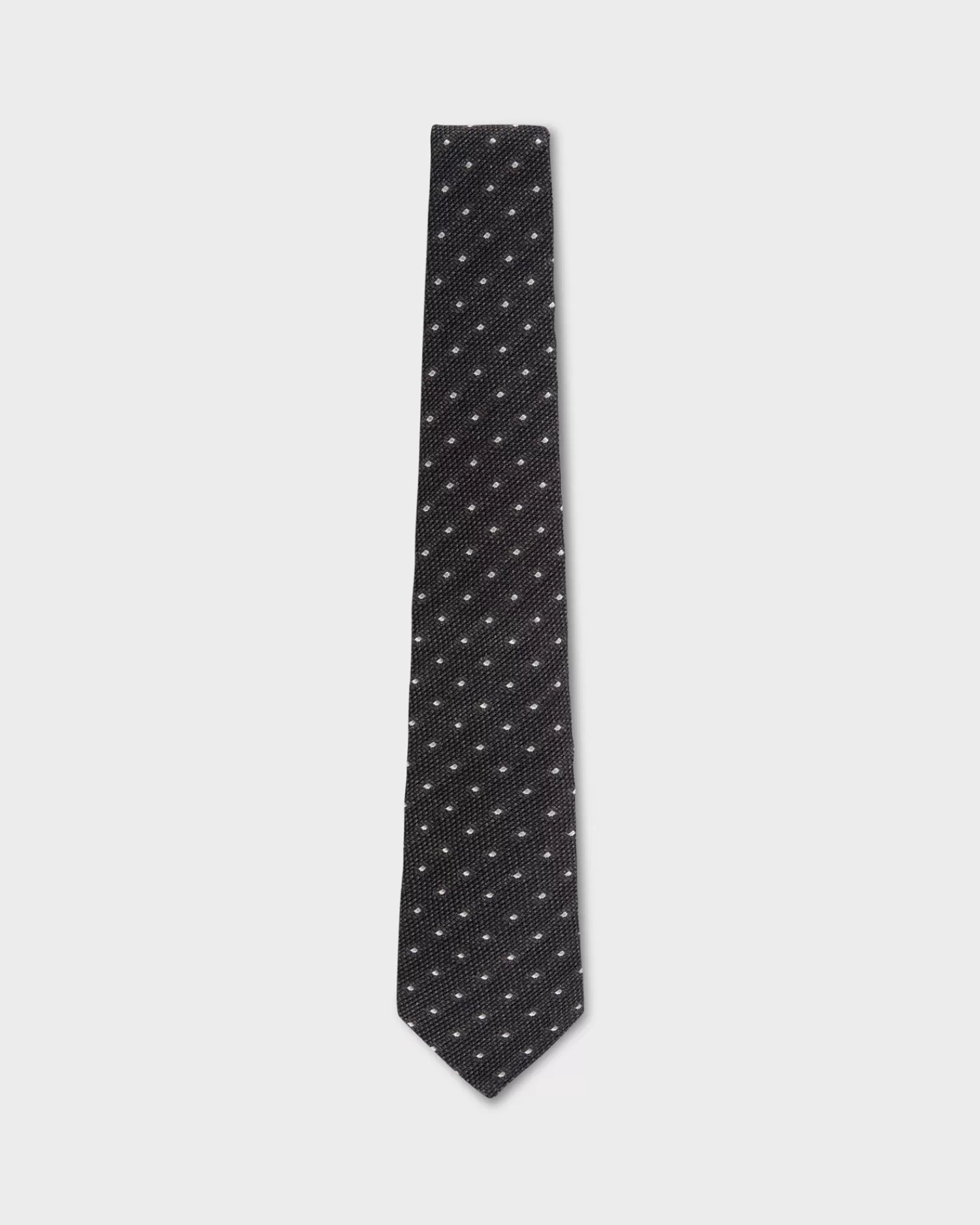 Canali Brown And White Spotted Cotton Silk Tie^ Ties