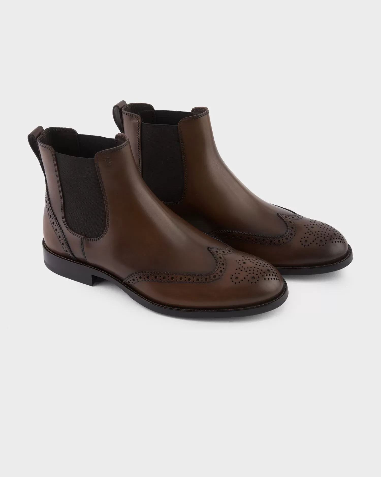 Tods Brown Brogue Detail Chelsea Boots^ Boots