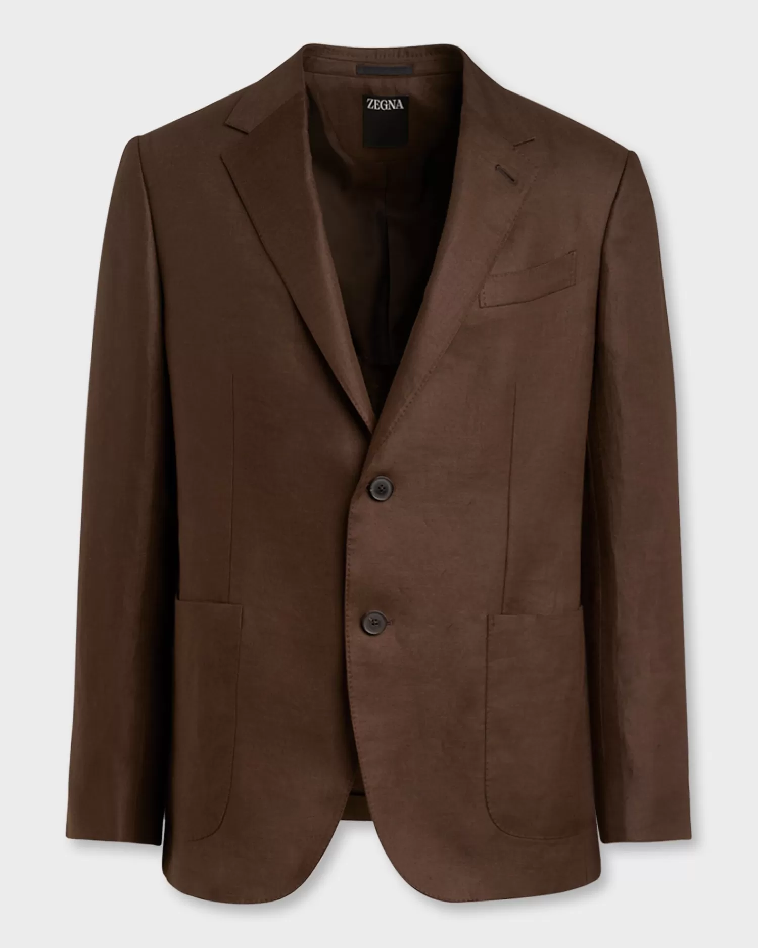 Zegna Brown Linen Sports Jacket^ Sports Jackets