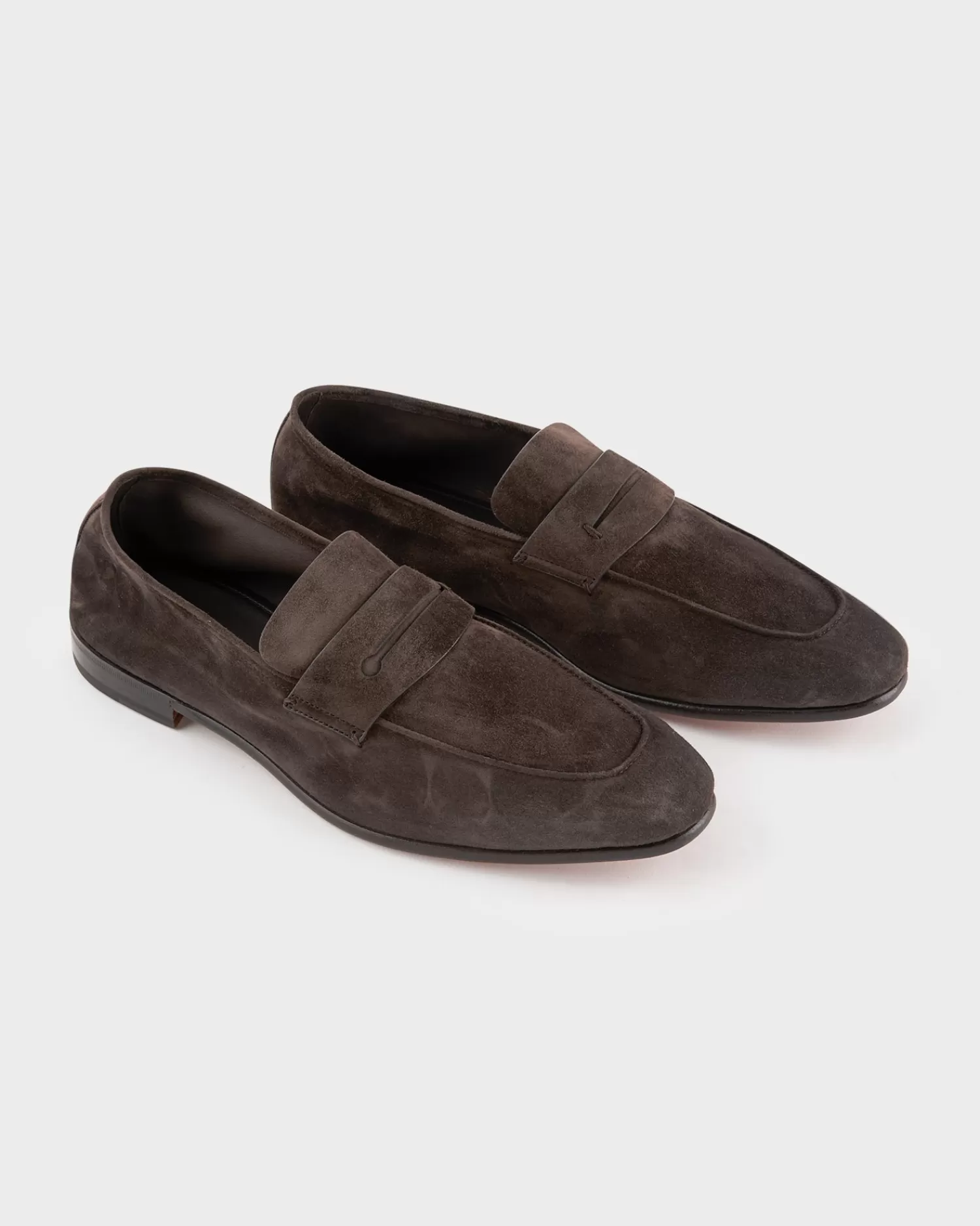 Zegna Brown Suede L'Asola Loafers^ Loafers