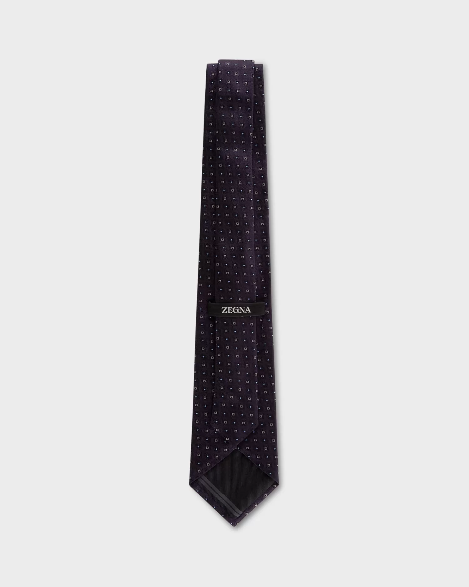 Zegna Burgundy With Blue And White Micro Pattern Tie^ Ties