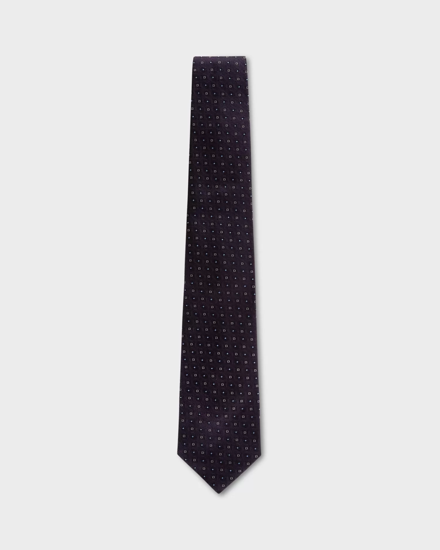 Zegna Burgundy With Blue And White Micro Pattern Tie^ Ties