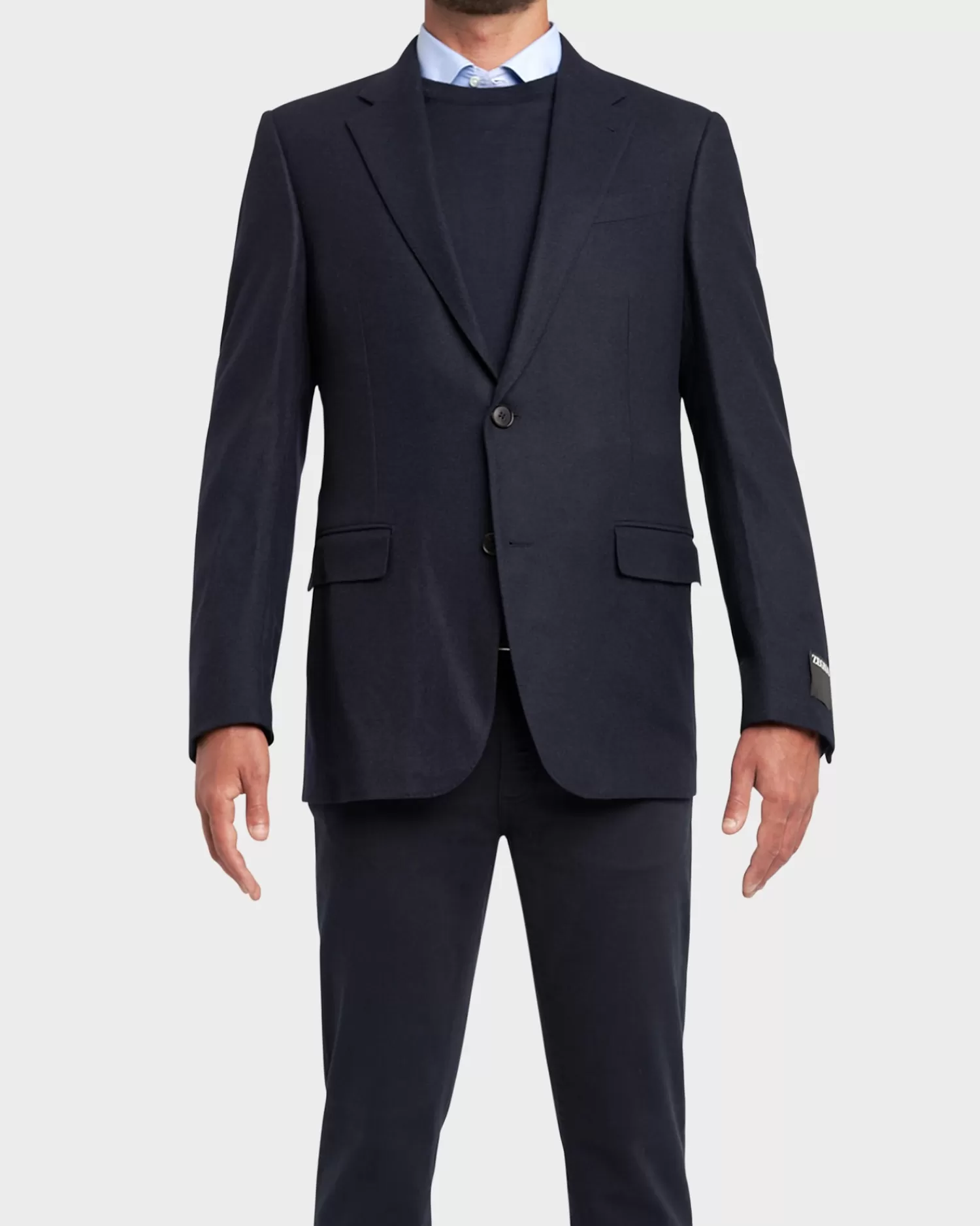 Zegna Cashmere Mink Solid Navy Blazer^ Sports Jackets