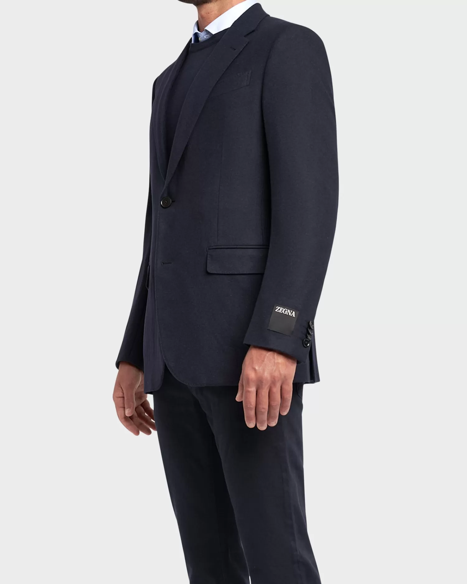 Zegna Cashmere Mink Solid Navy Blazer^ Sports Jackets