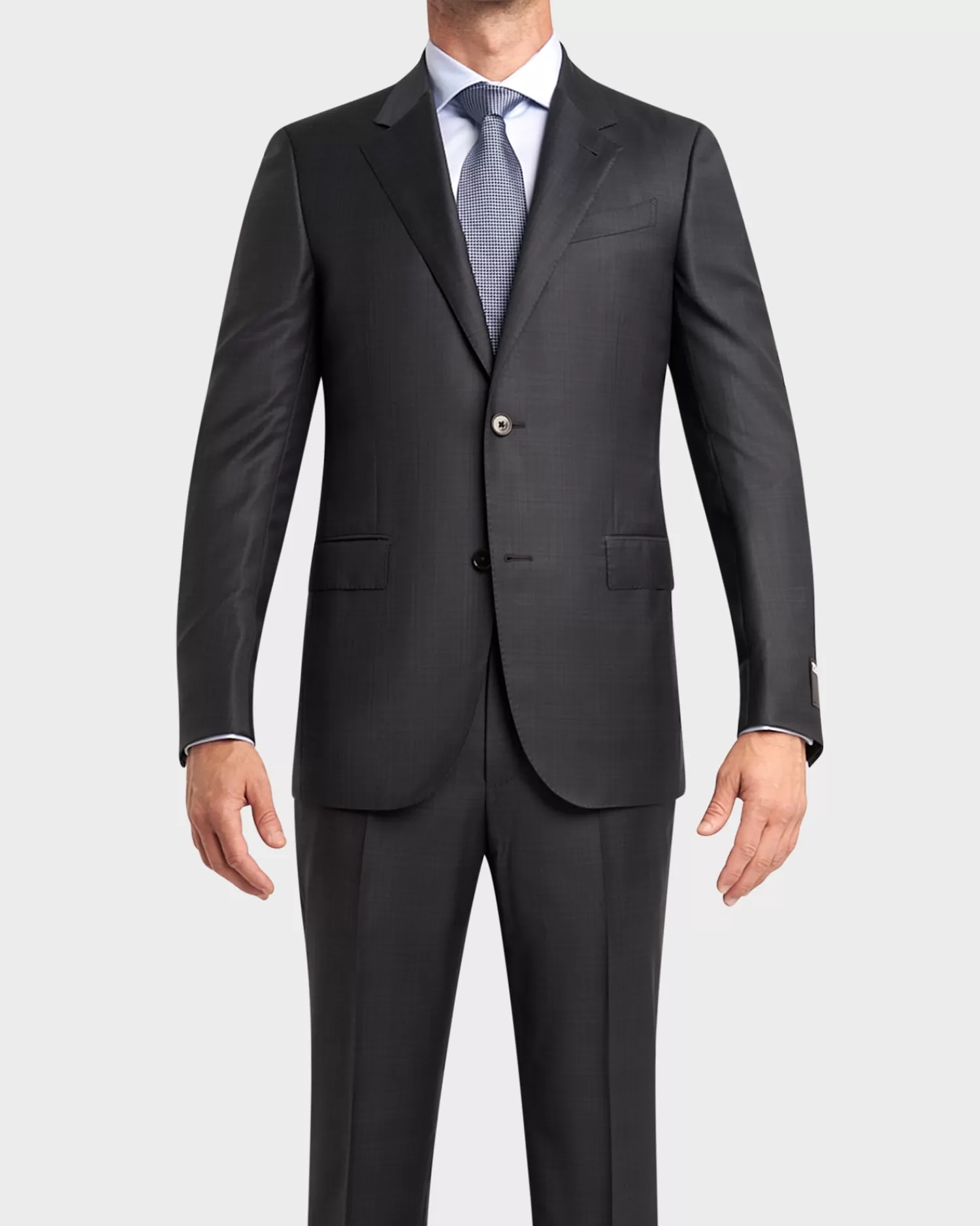 Zegna Charcoal Glen Check Trofeo Wool Suit^ Suiting