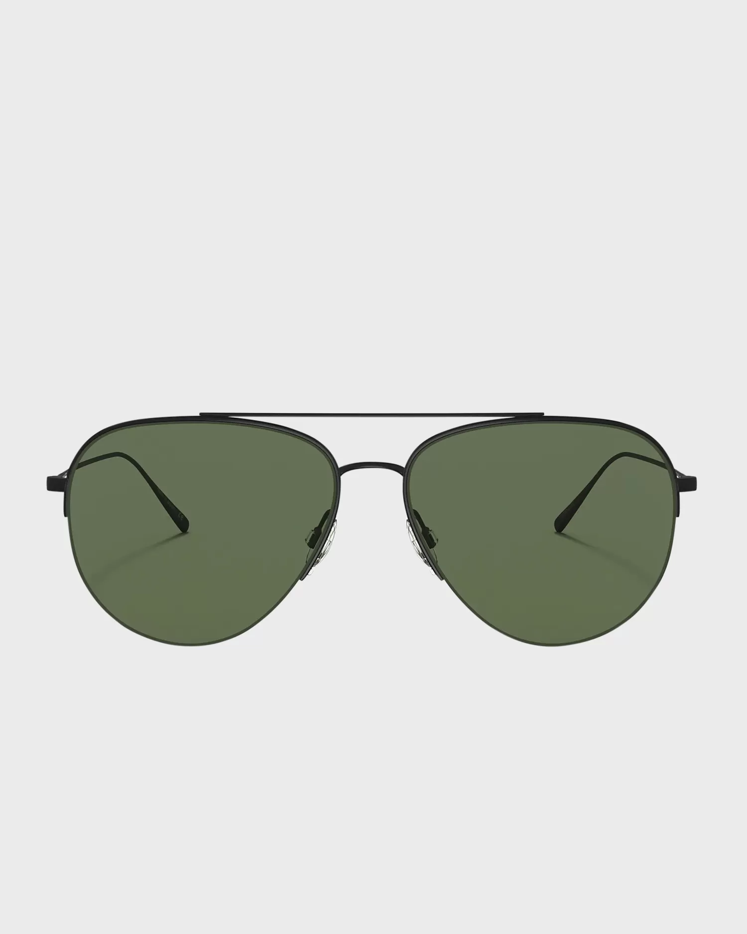 Oliver Peoples Cleamons Matte Black With Green Polar^ Sunglasses