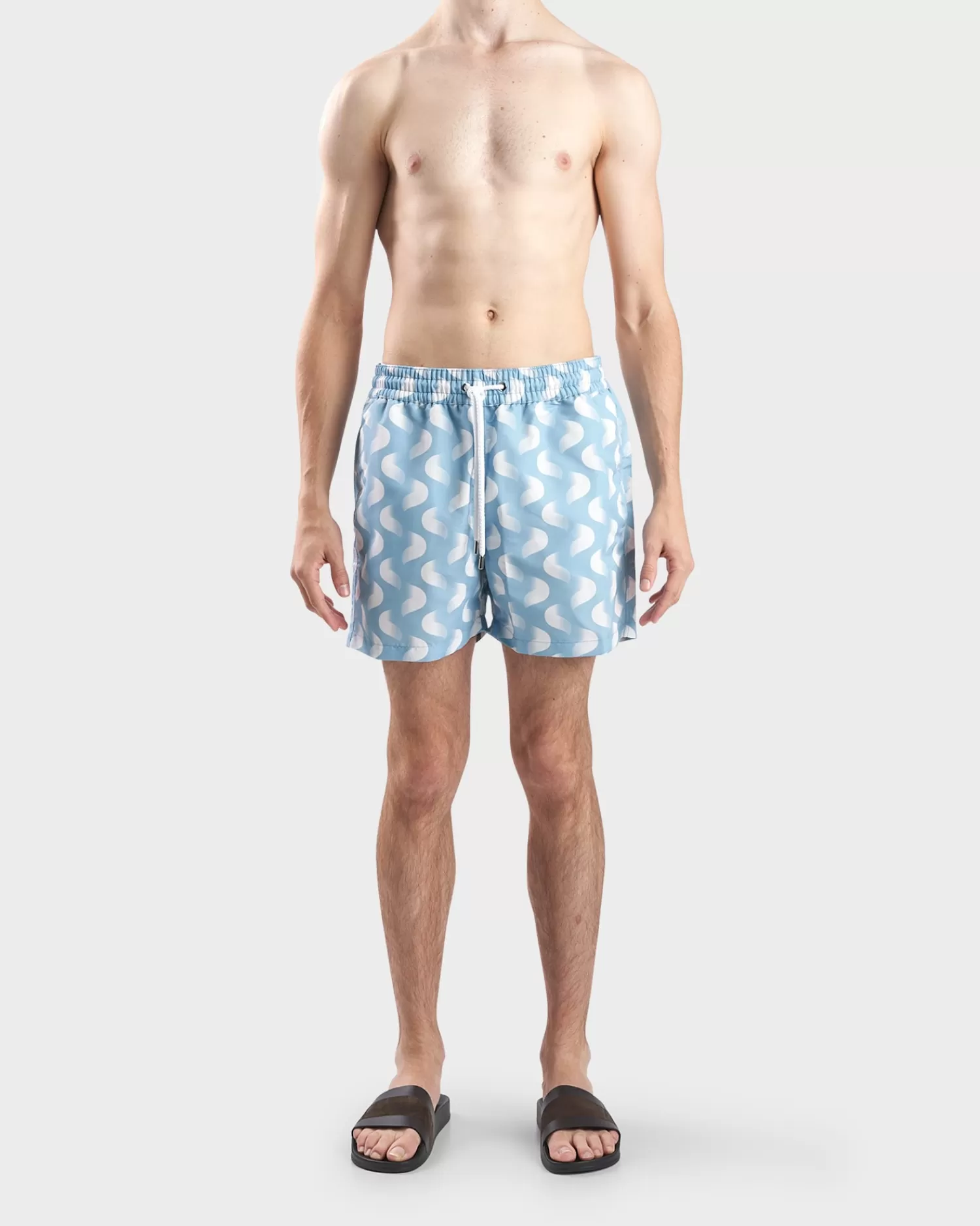 Frescobol Carioca Cool Blue Copacabana Nuvem Print Sport Swim Short^ Swimwear