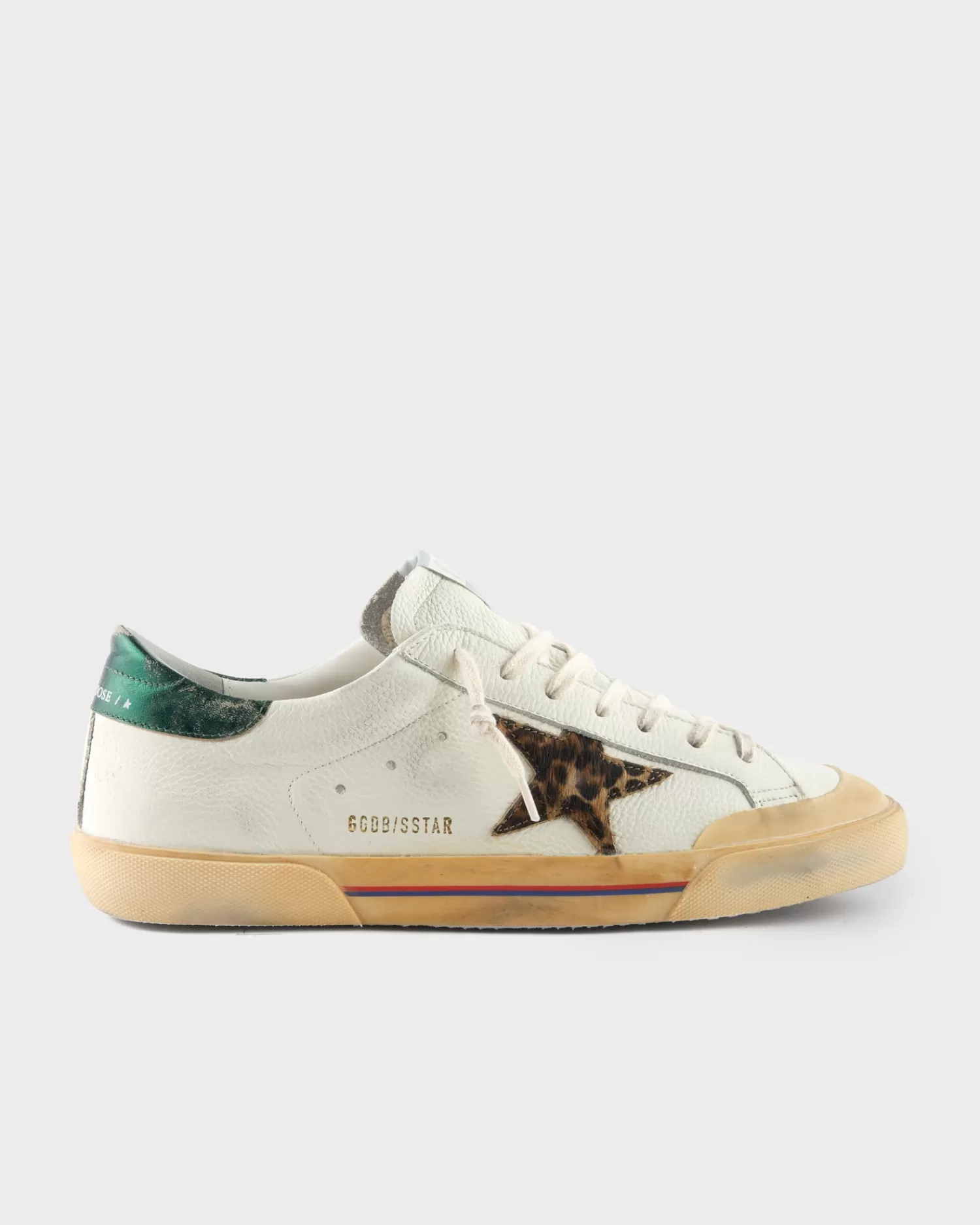 Golden Goose Cream Beige And Emerald Super-Star Penstar Sneakers^ Sneakers