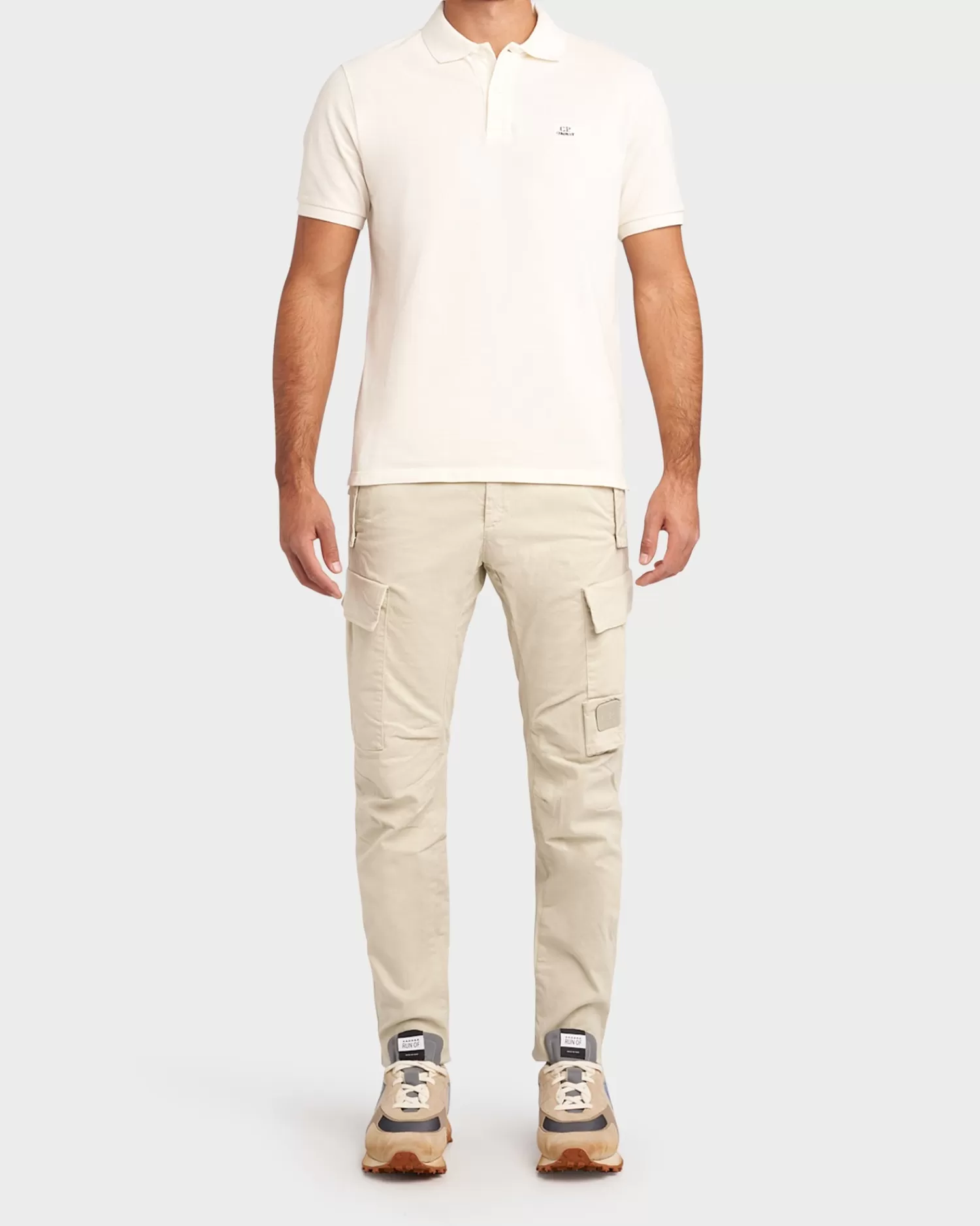 C.P. Company Cream Cotton Polo Shirt^ Polos