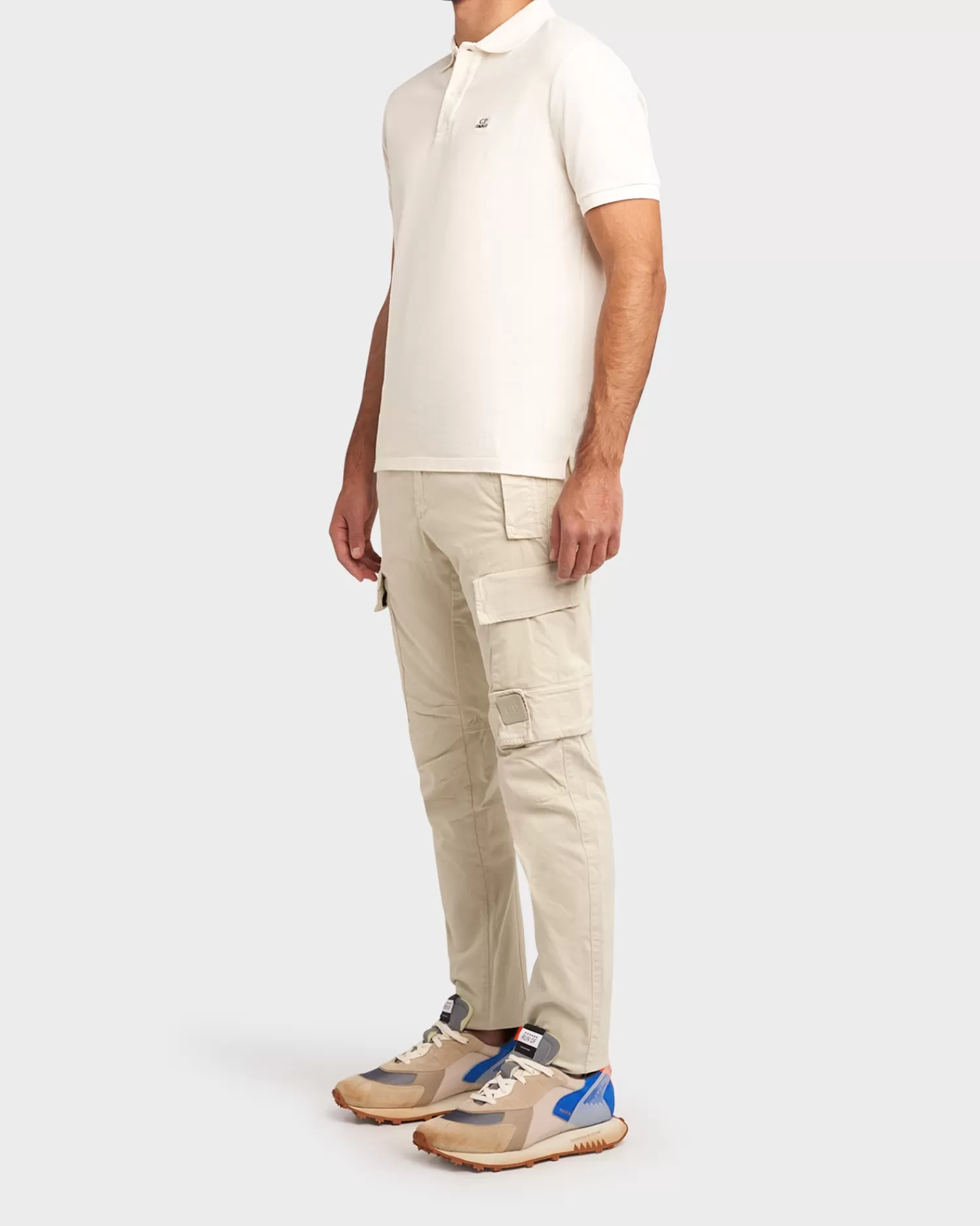 C.P. Company Cream Cotton Polo Shirt^ Polos