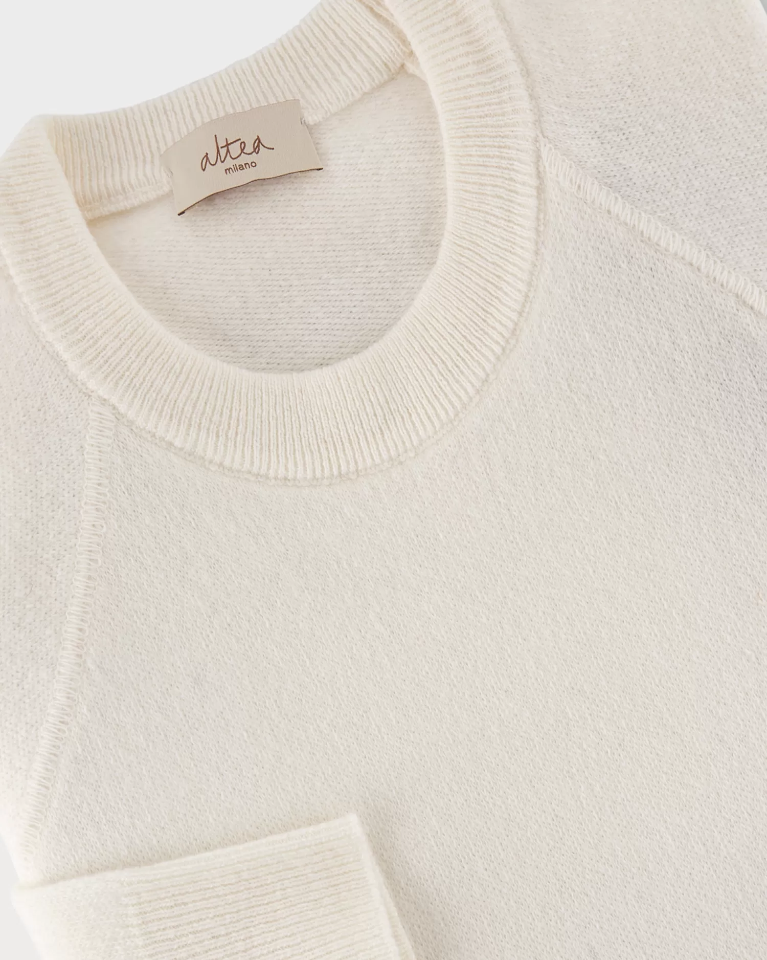 Altea Cream Wool Cashmere Knit Sweater^ Sweatshirts And Hoodies