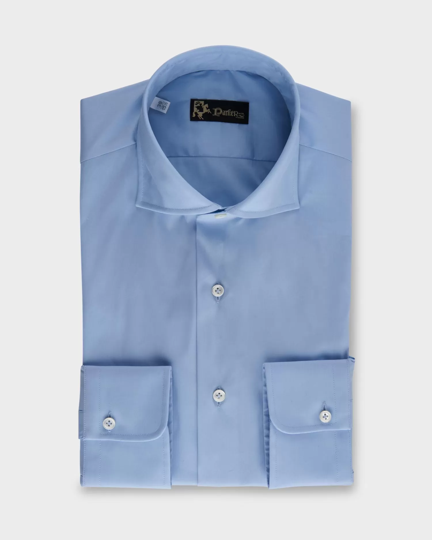 * Crystal Blue Cotton Stretch Shirt^ Business Shirts