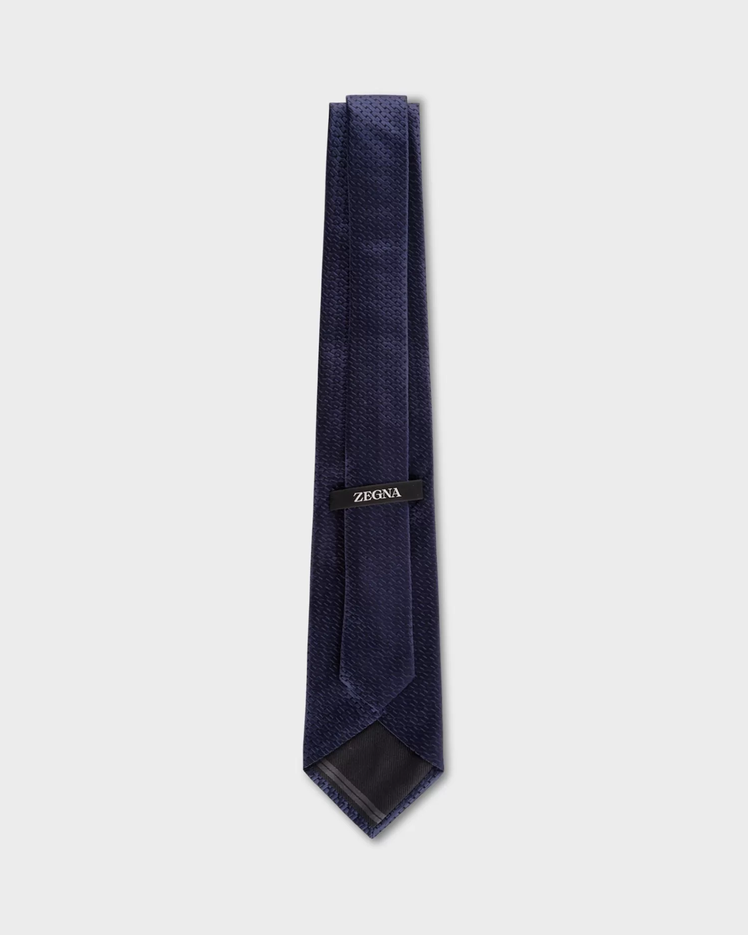 Zegna Dark Blue And Black Patterned Tie^ Ties