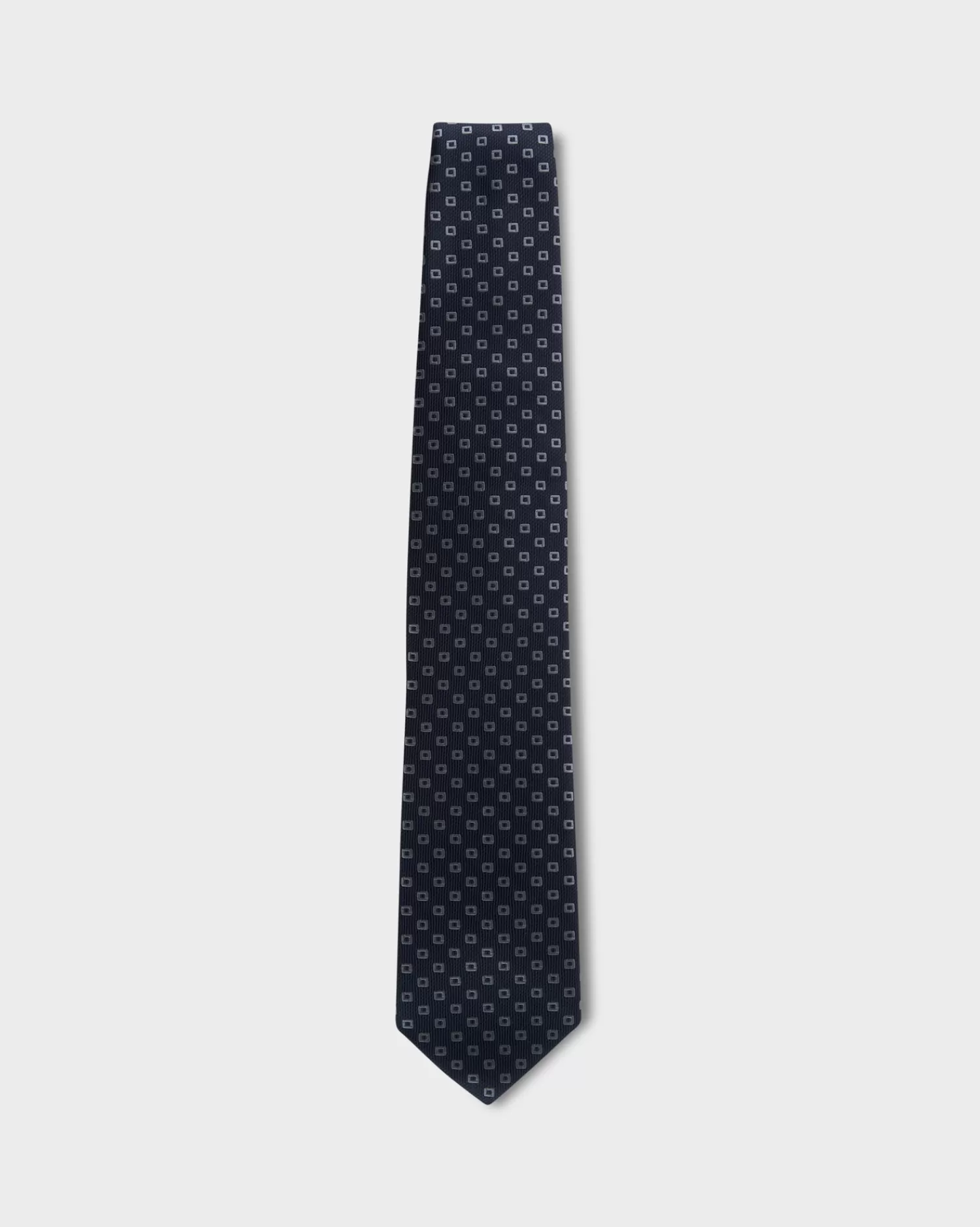 Brioni Dark Blue And Grey Patterned Silk Tie^ Ties