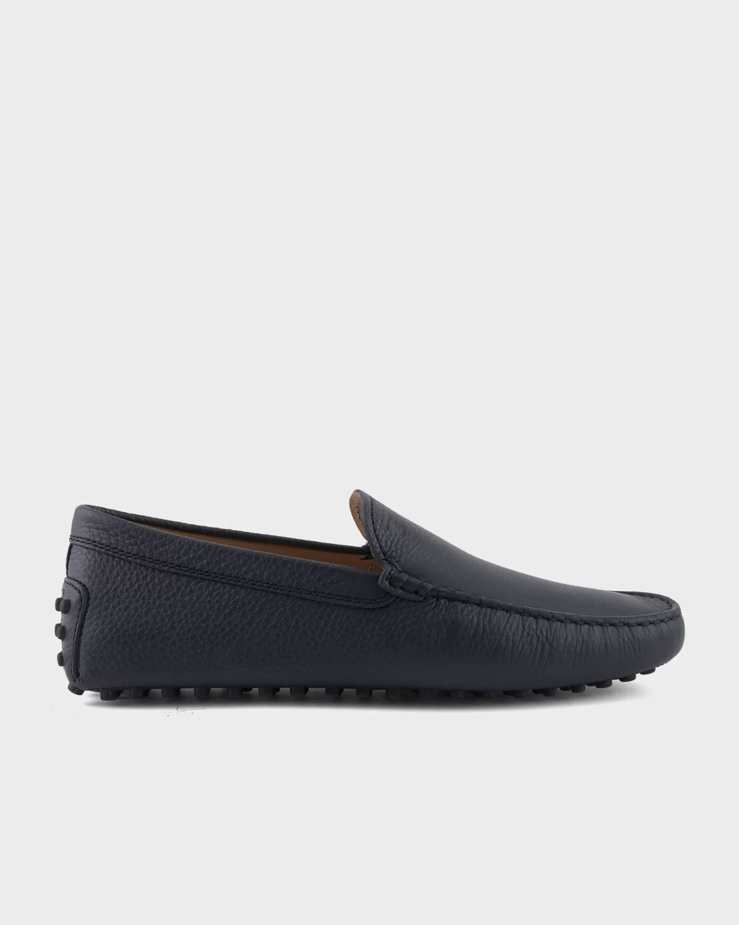 Tods Dark Blue Leather Driving Shoes^ Loafers