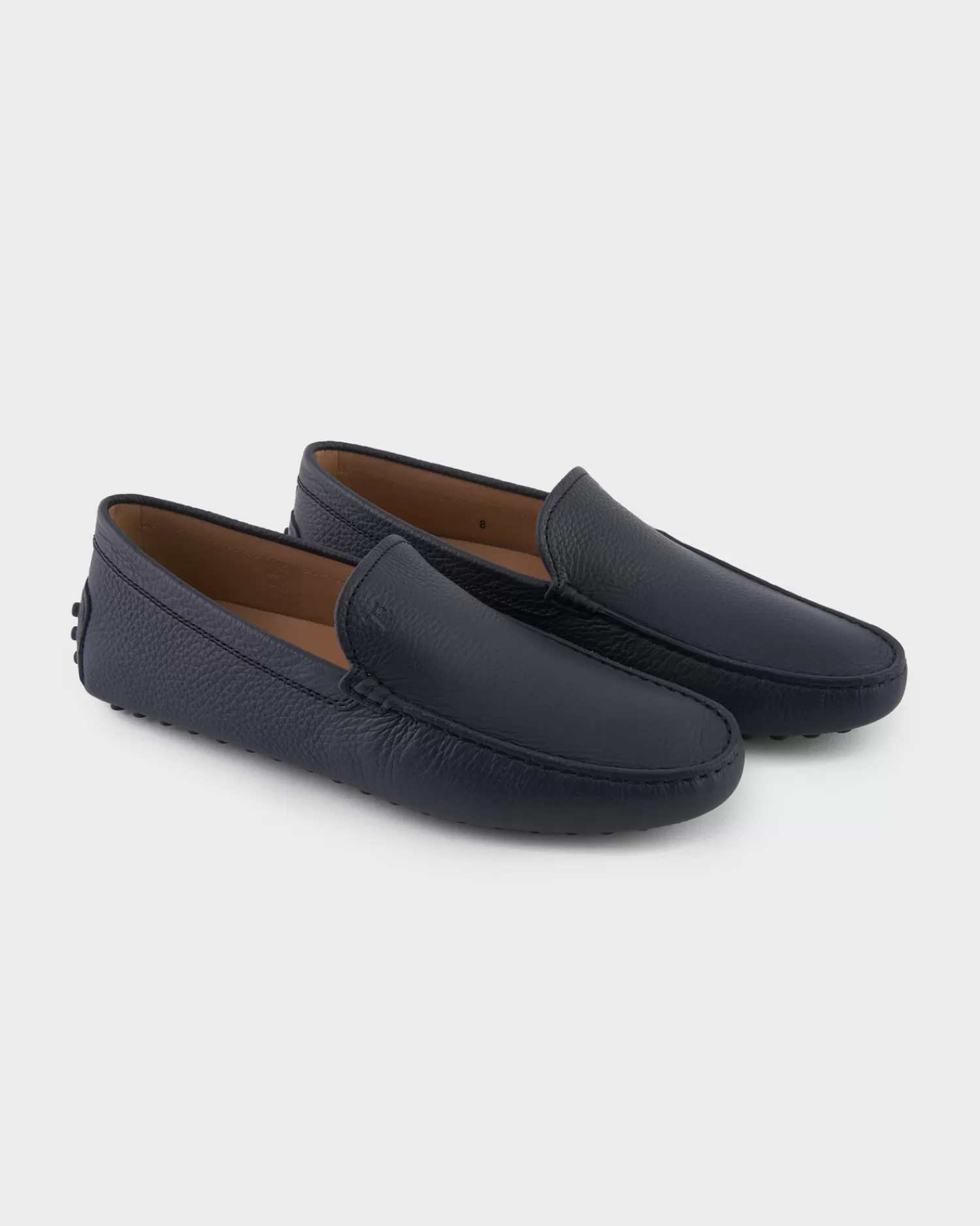 Tods Dark Blue Leather Driving Shoes^ Loafers