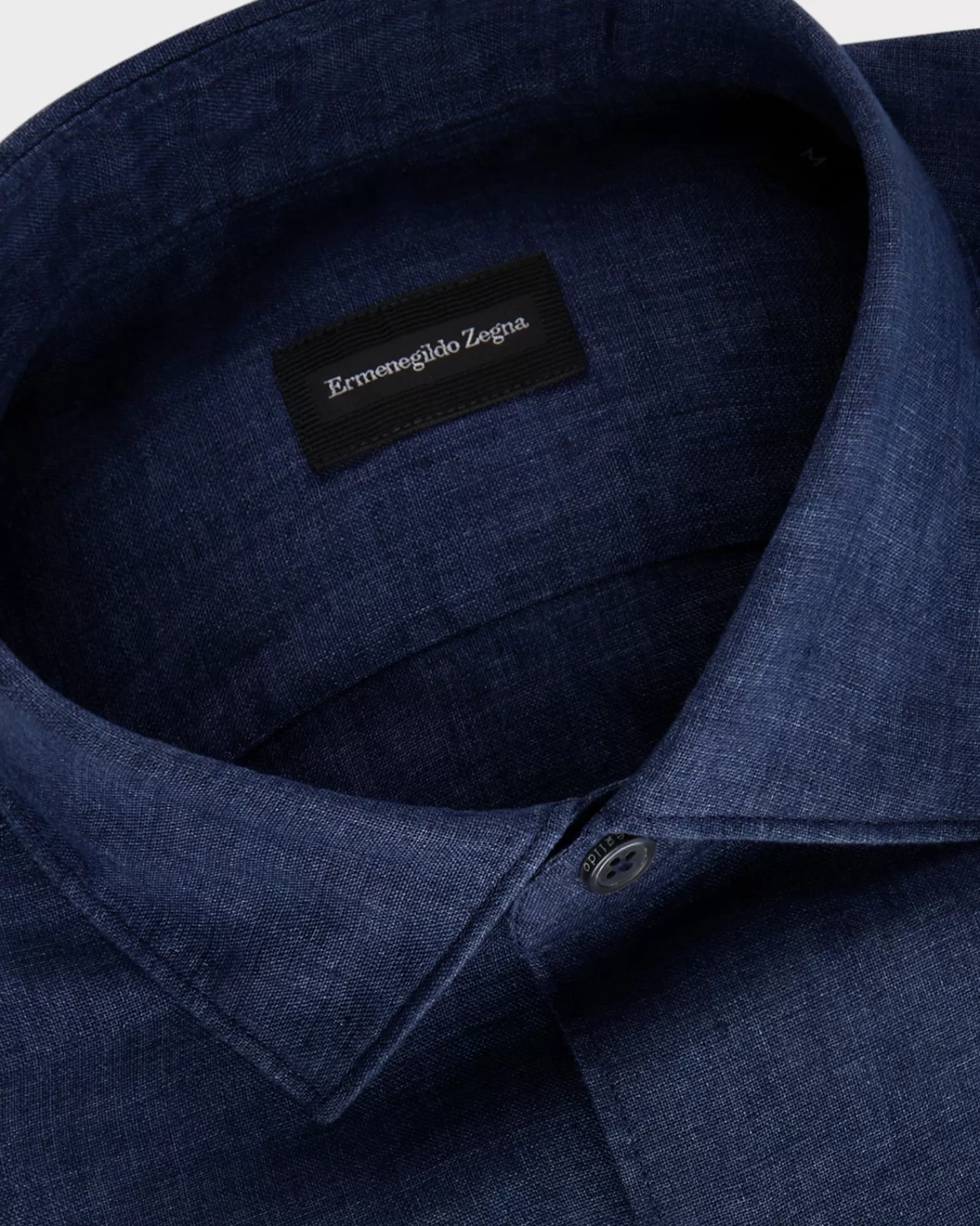 Ermenegildo Zegna Dark Blue Linen Shirt^ Casual Shirts