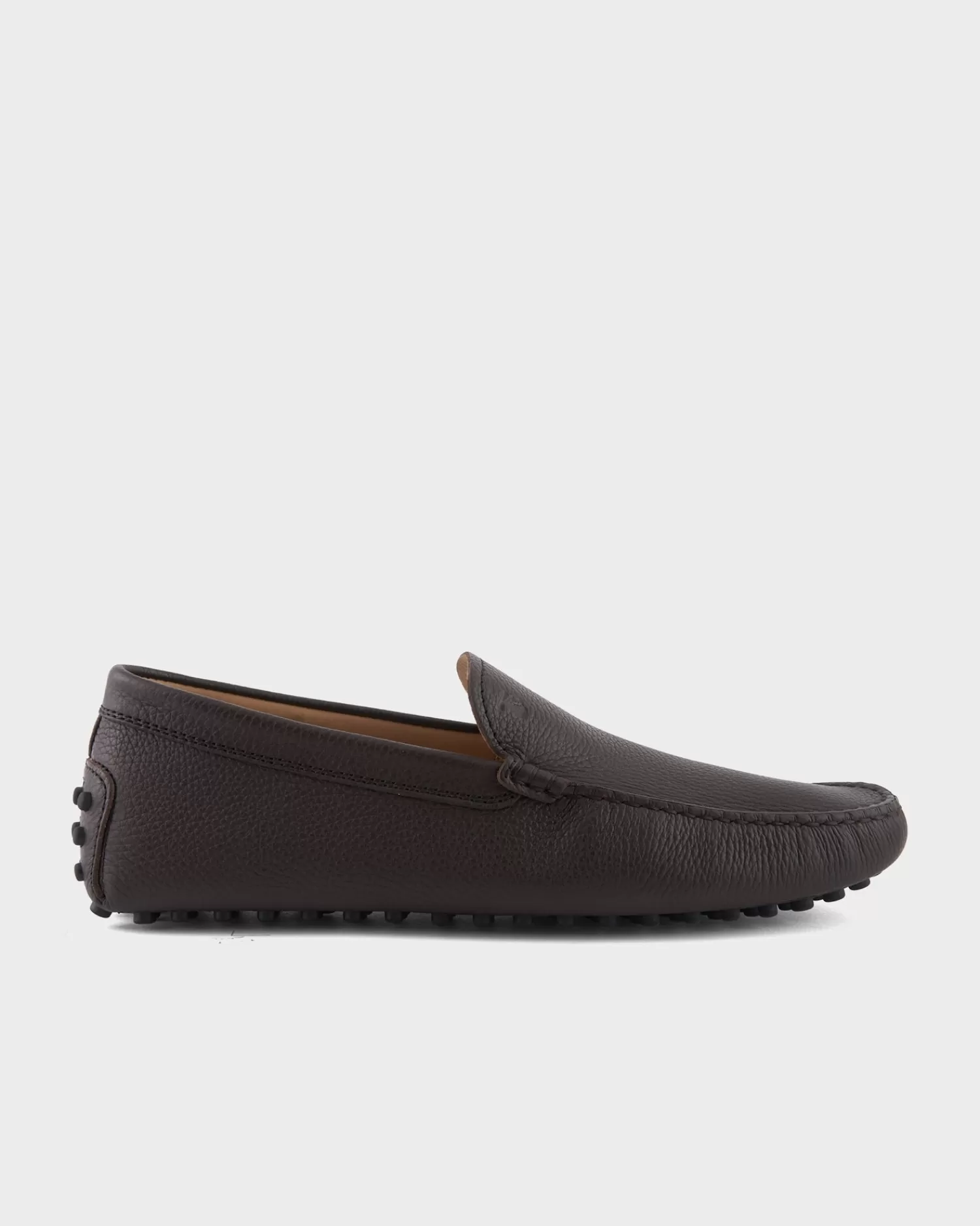 Tods Dark Brown Leather Driving Shoes^ Loafers