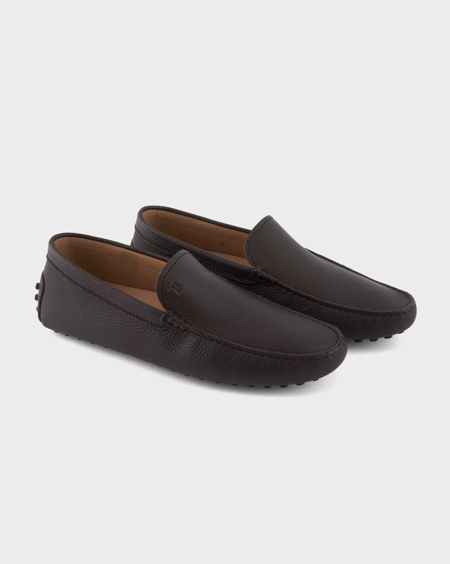 Tods Dark Brown Leather Driving Shoes^ Loafers