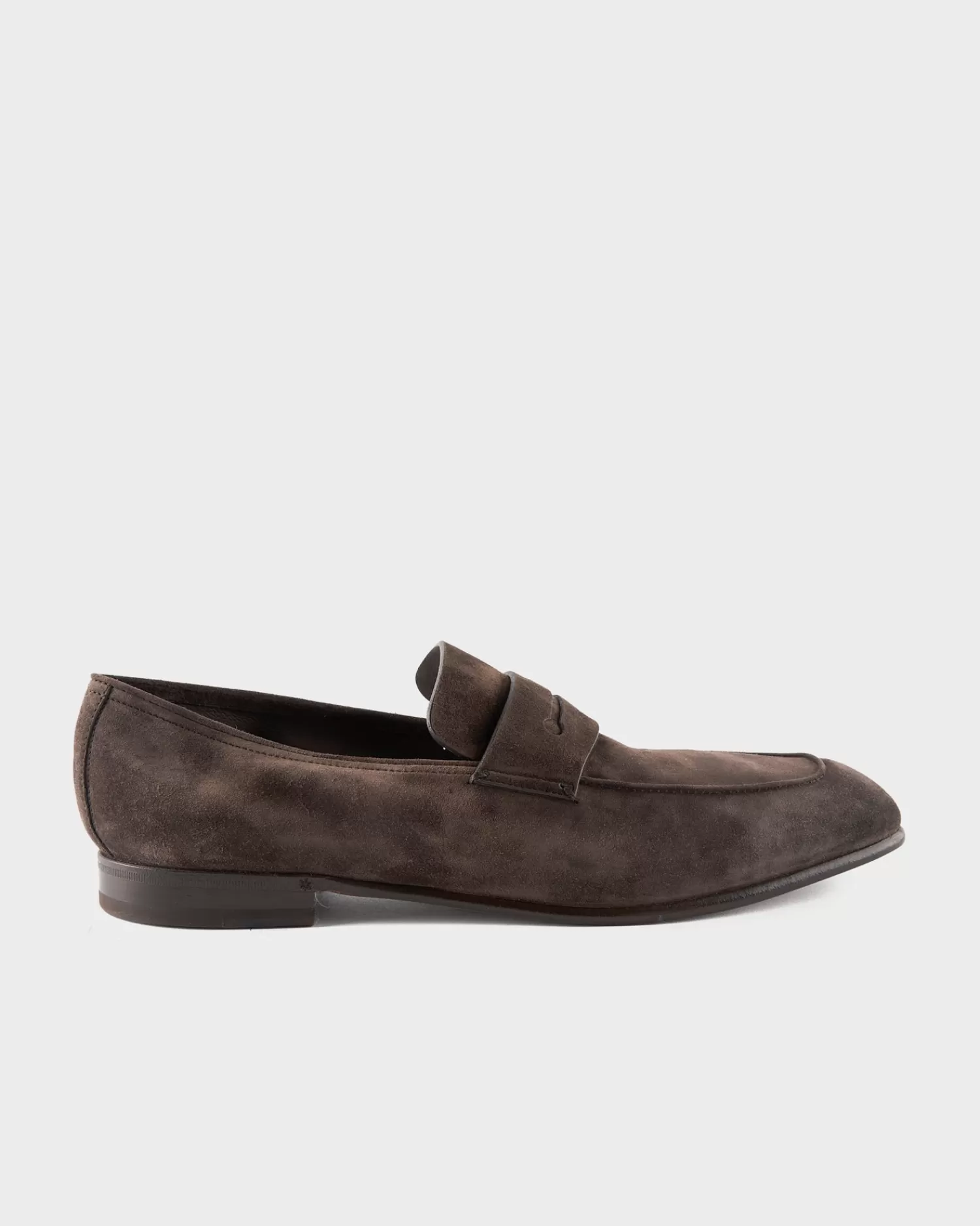 Ermenegildo Zegna Dark Brown Suede L'Asola Moccasins^ Loafers