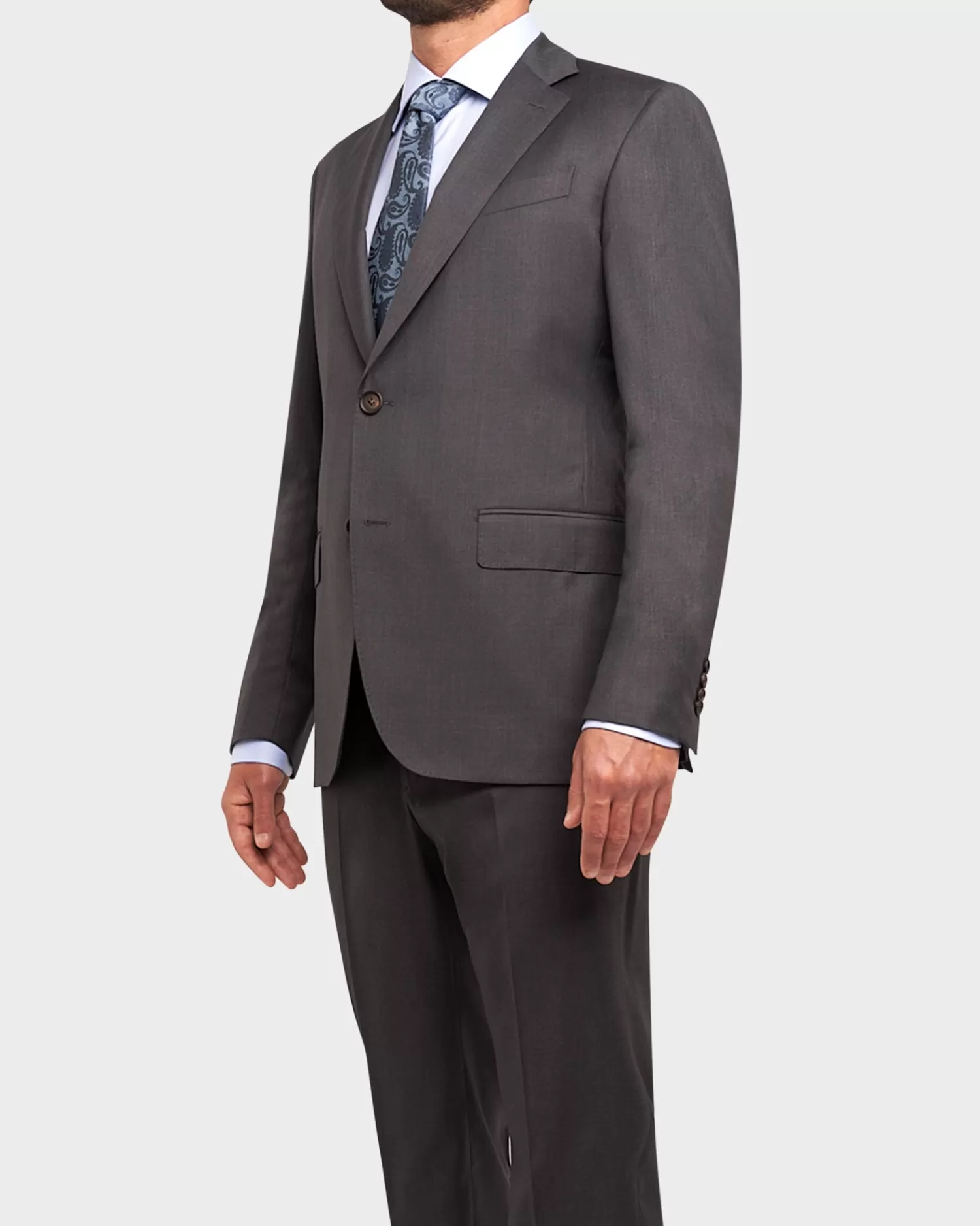 Pal Zileri Dark Grey Super 150's Wool Suit^ Suiting