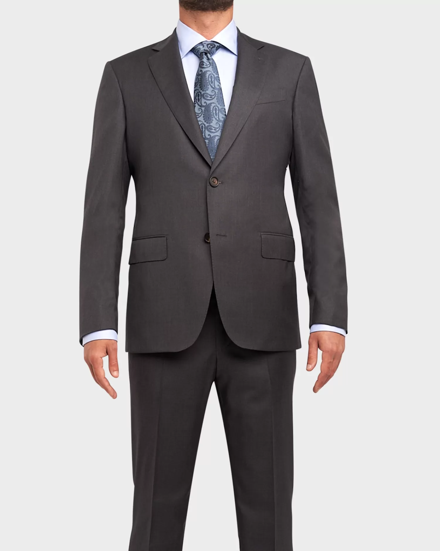 Pal Zileri Dark Grey Super 150's Wool Suit^ Suiting