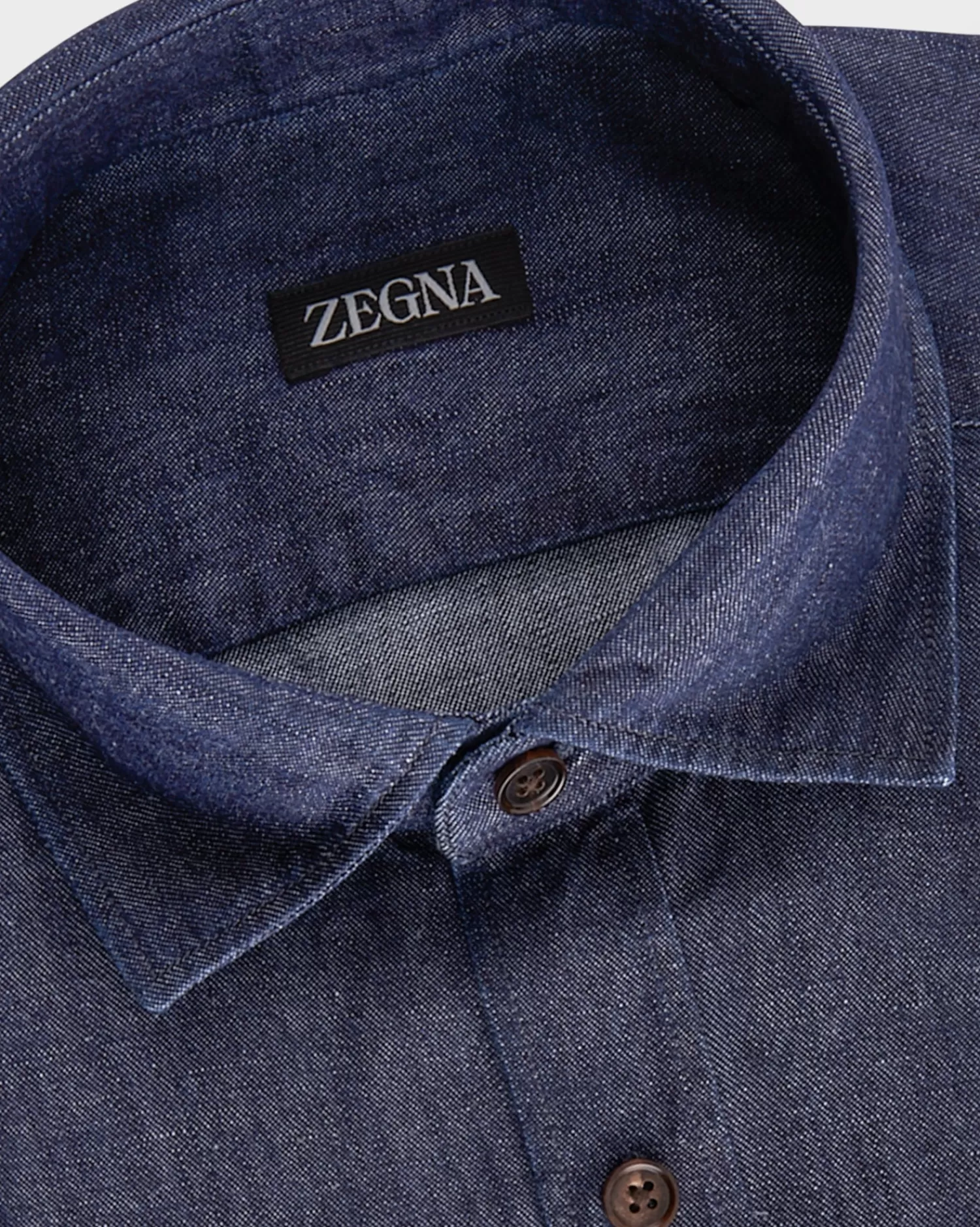 Zegna Dark Indigo Cotton Linen Shirt^ Casual Shirts