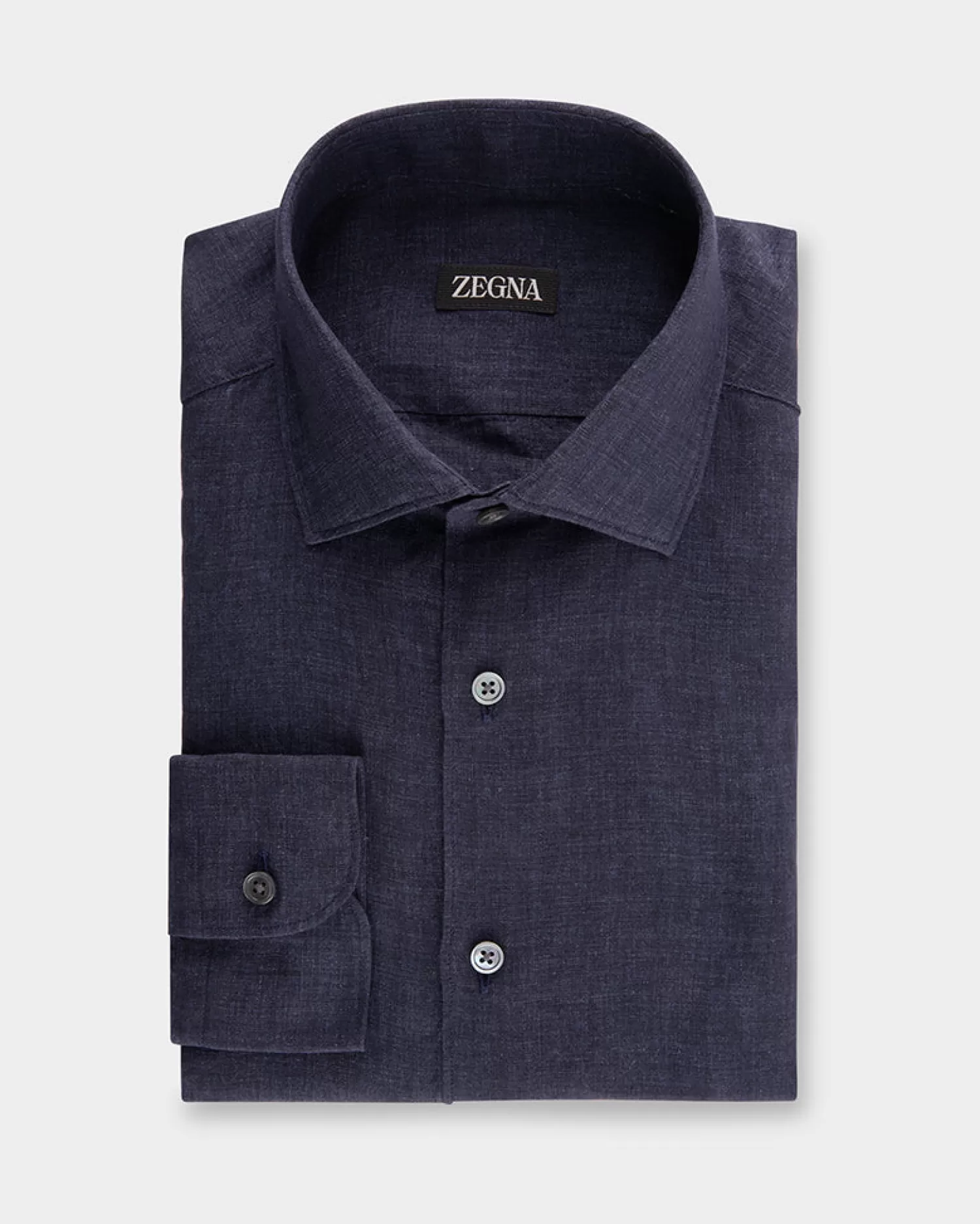 Zegna Dark Indigo Linen Shirt^ Casual Shirts