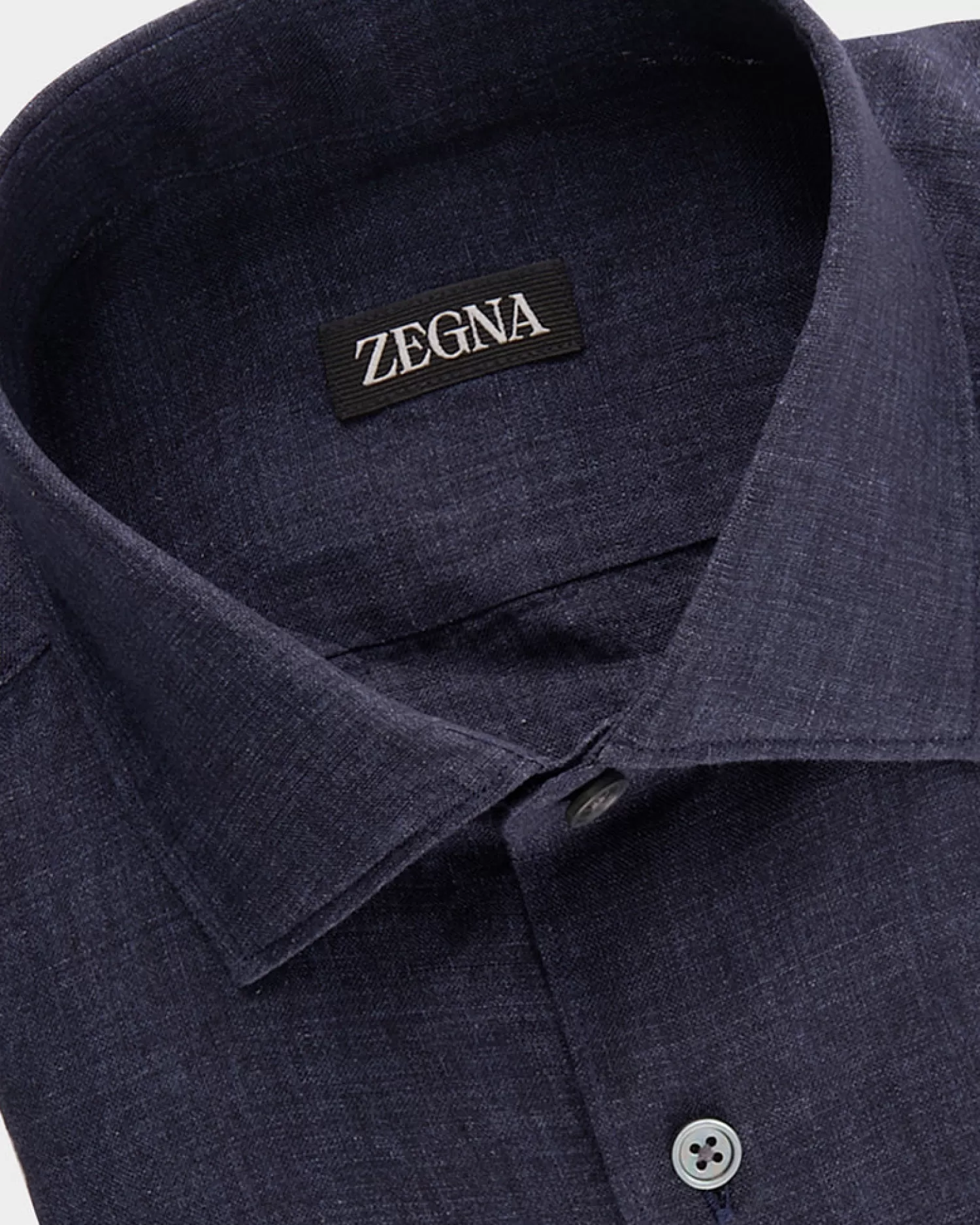 Zegna Dark Indigo Linen Shirt^ Casual Shirts